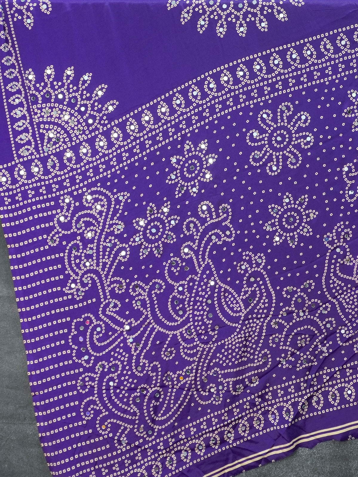 Ajrakh Printed Modal Silk Saree | TTDS3591
