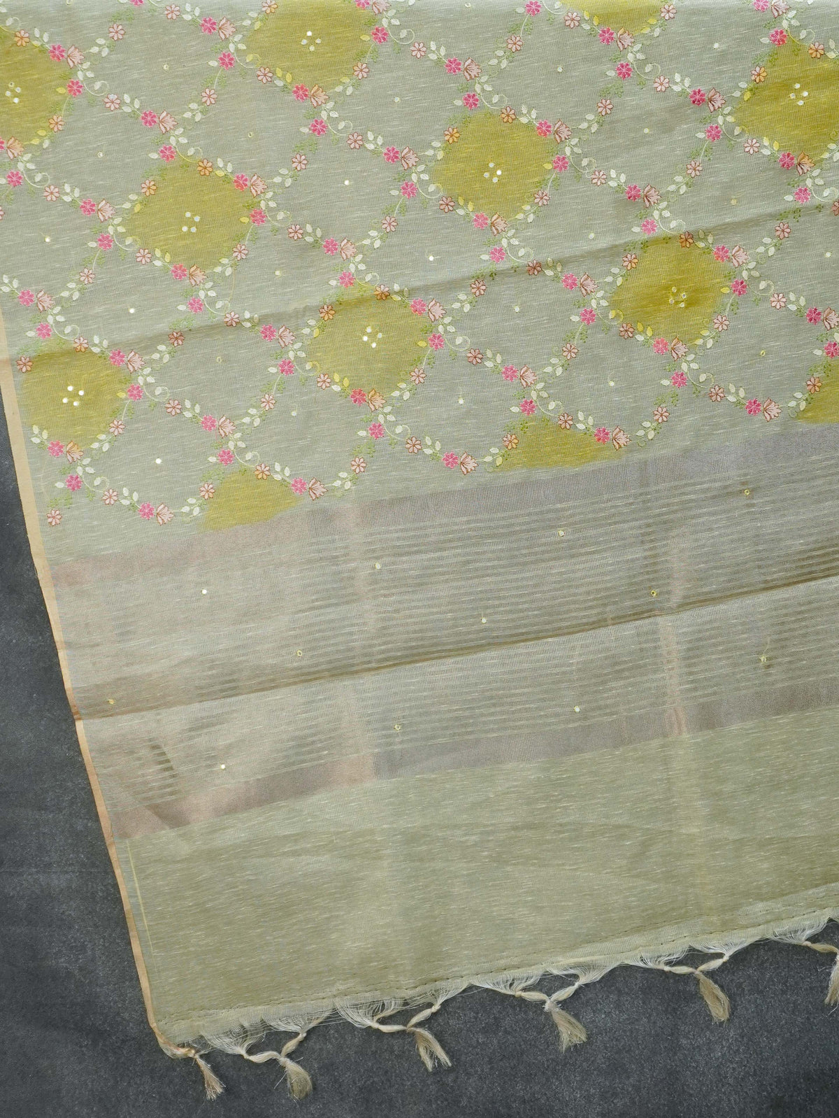 Kota Cotton Saree With Embroidery Work | TTDS3589