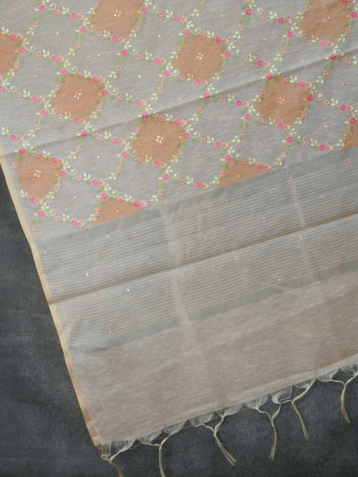Kota Cotton Saree With Embroidery Work | TTDS3589
