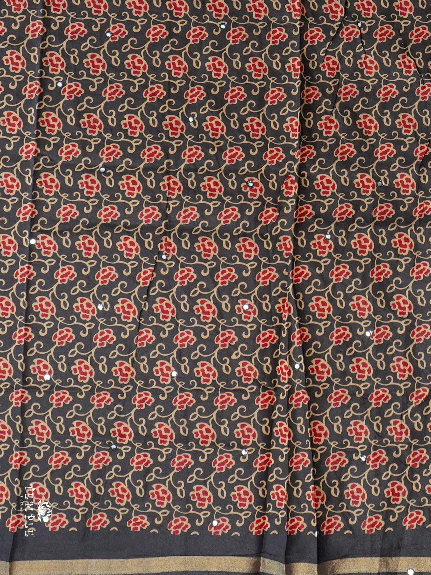 Fancy Soft Cotton Saree(Red) | TTDS2231