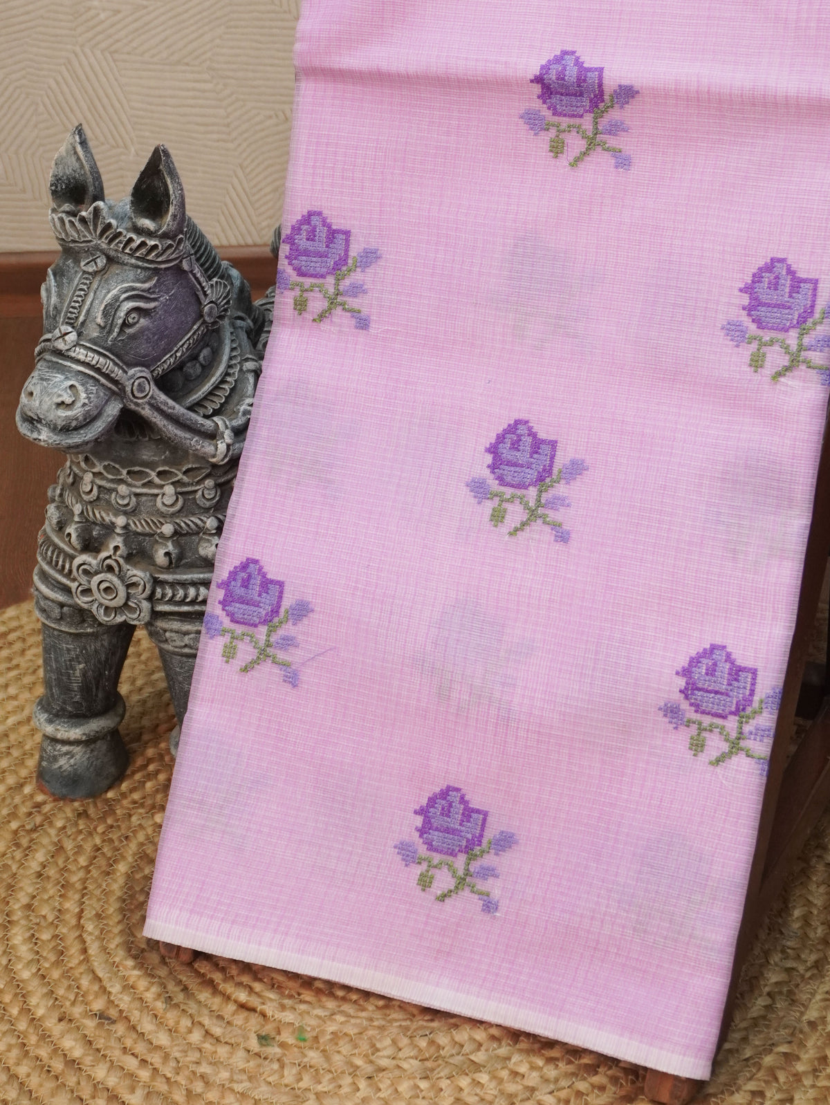 Kota Cotton Saree With Embroidery Work | TTDS3600