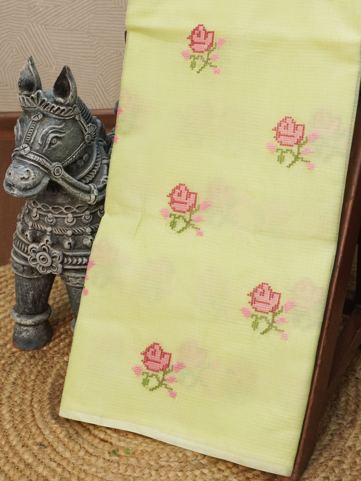 Kota Cotton Saree With Embroidery Work | TTDS3600