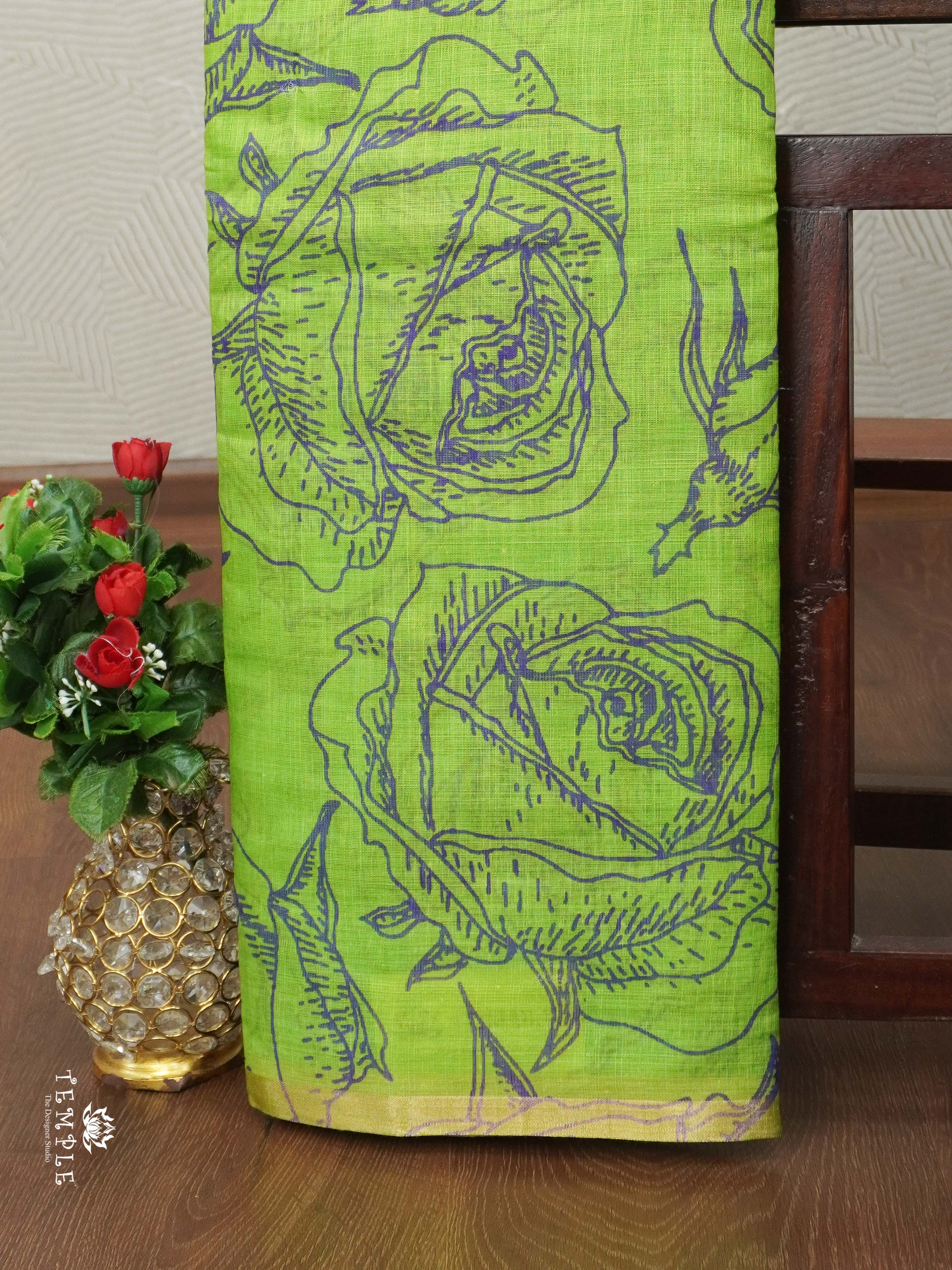 Printed Chanderi Cotton saree | TTDS2252