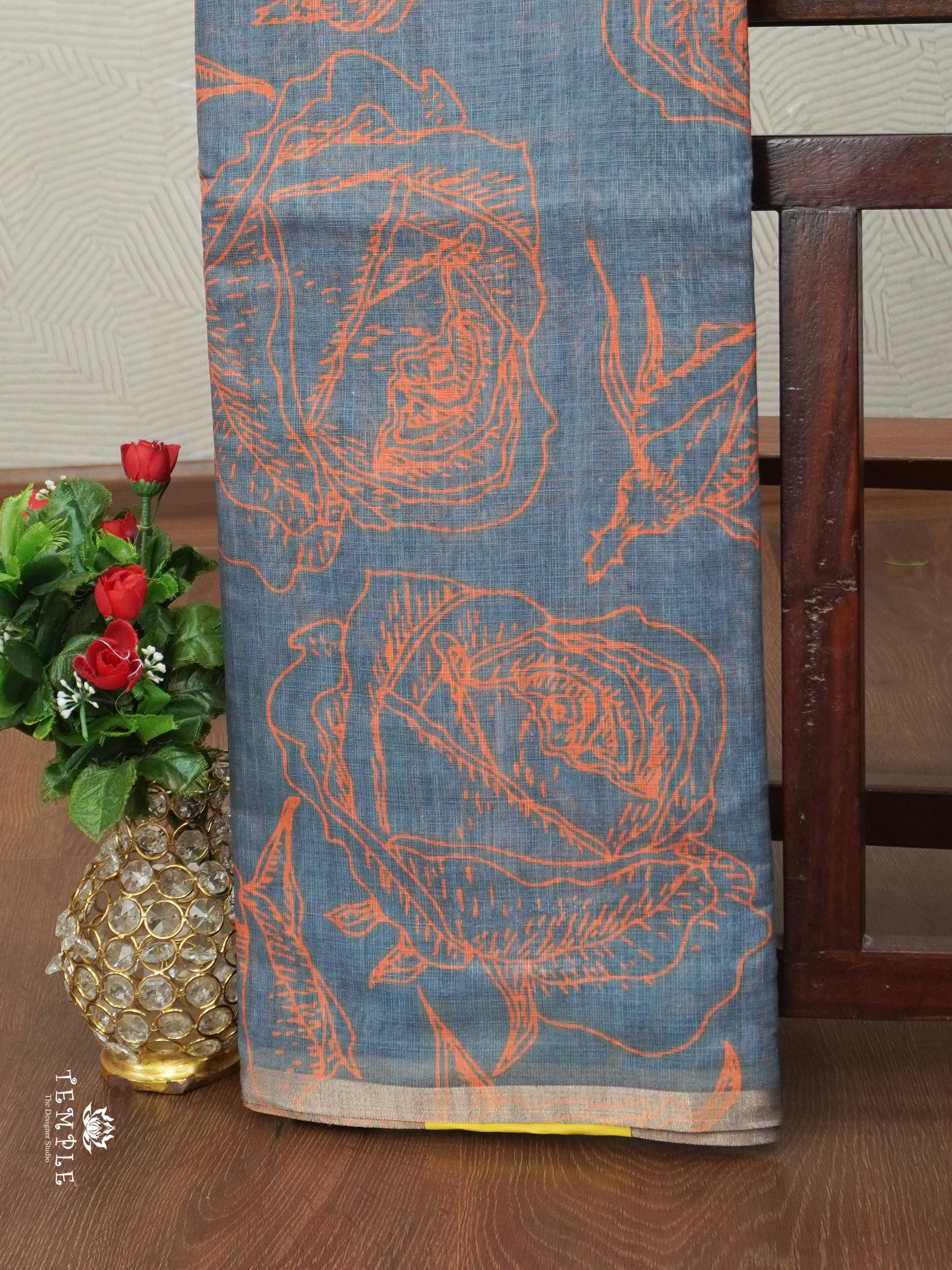 Printed Chanderi Cotton saree | TTDS2252