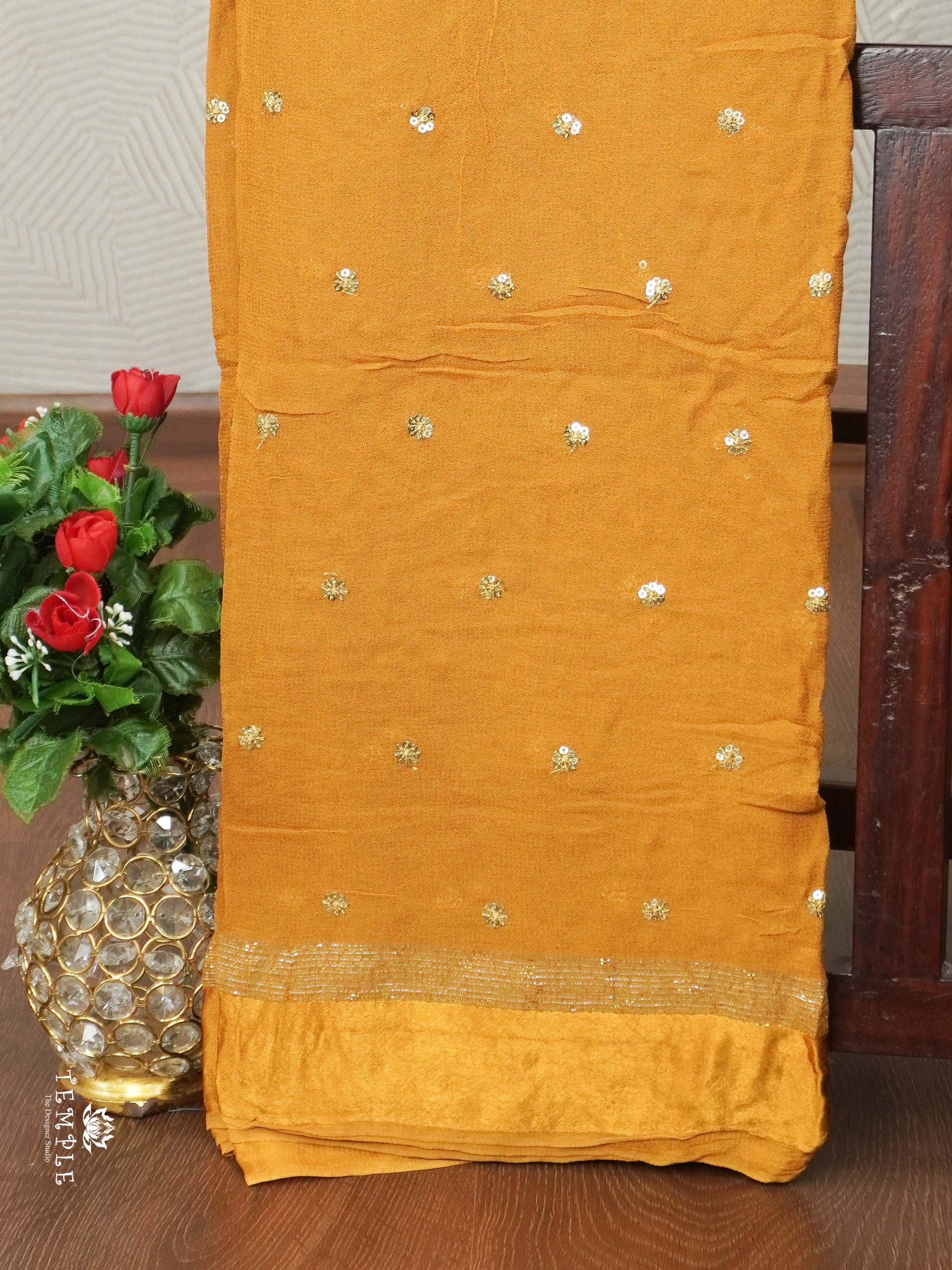 Georgette Saree With Tikki Work | TTDS2261