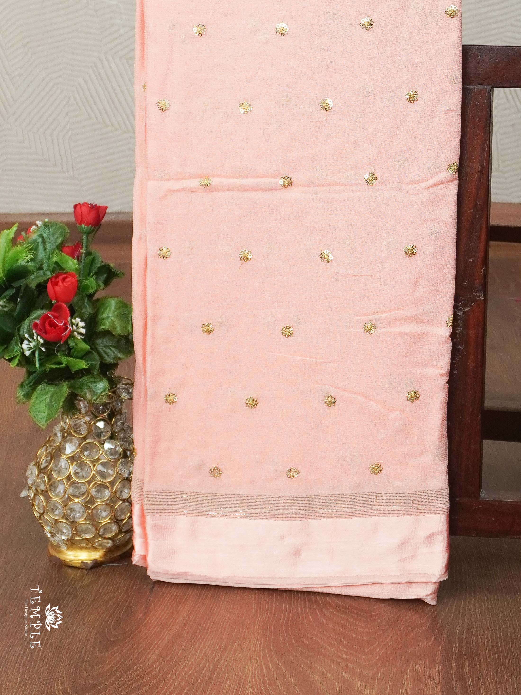 Georgette Saree With Tikki Work | TTDS2261