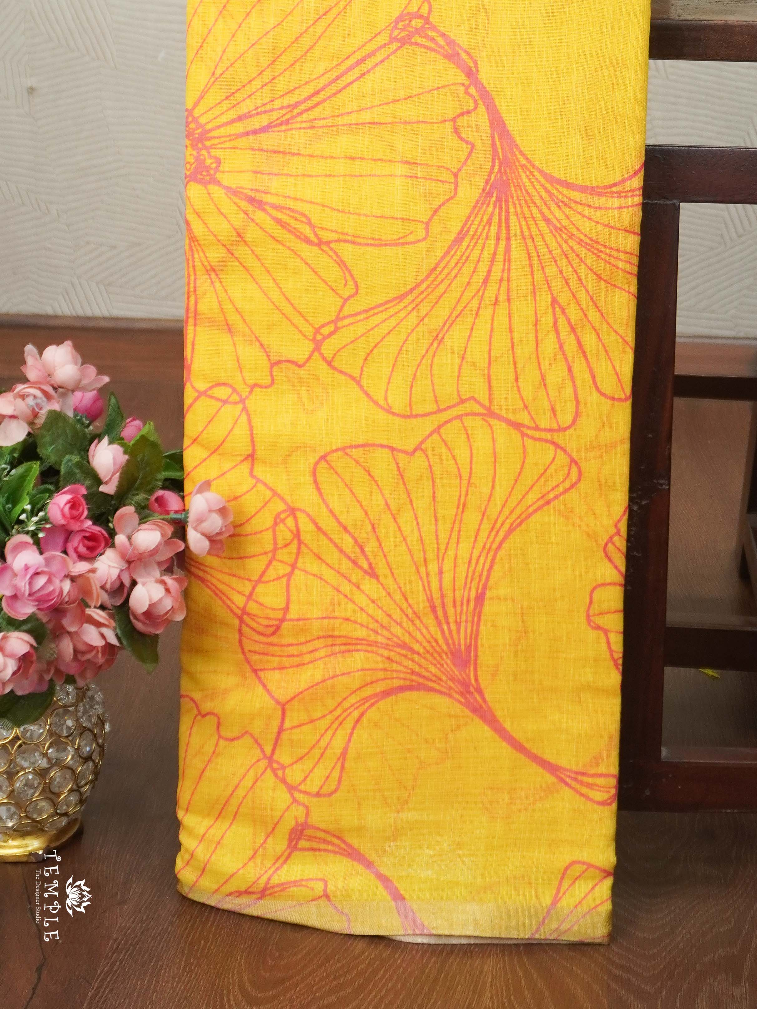 Printed Chanderi Cotton Saree | TTDS2171