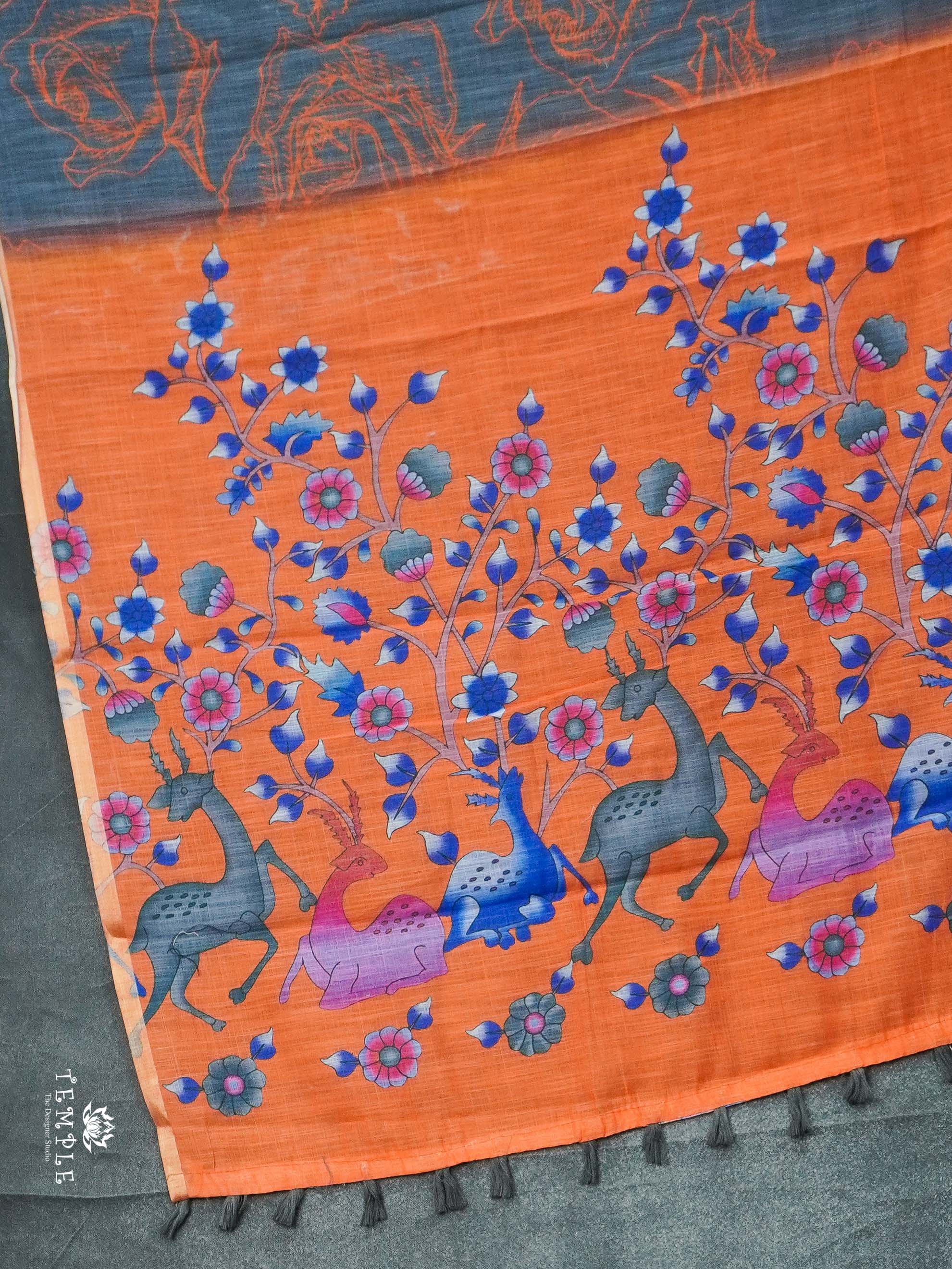 Printed Chanderi Cotton saree | TTDS2252