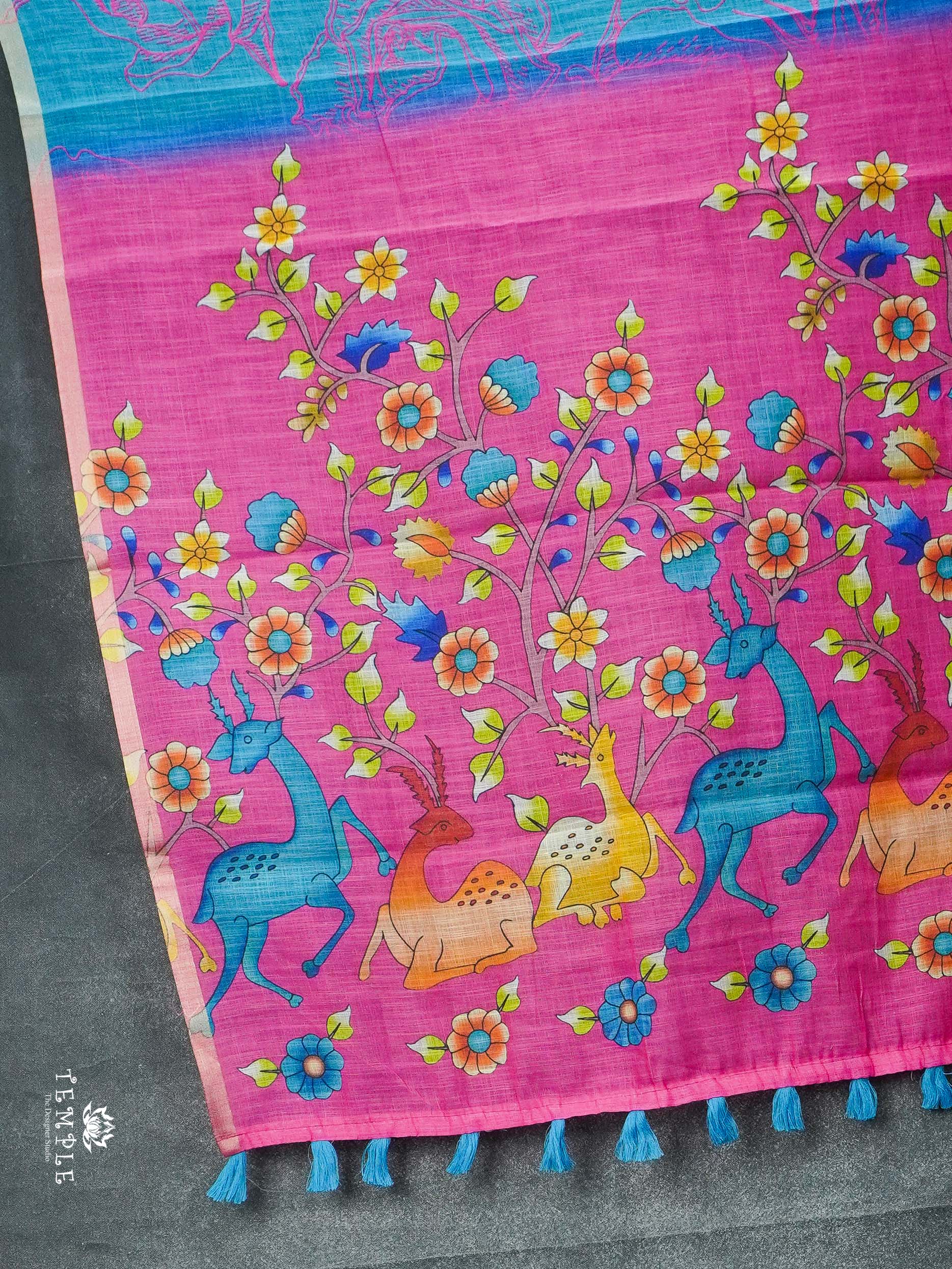 Printed Chanderi Cotton saree | TTDS2252