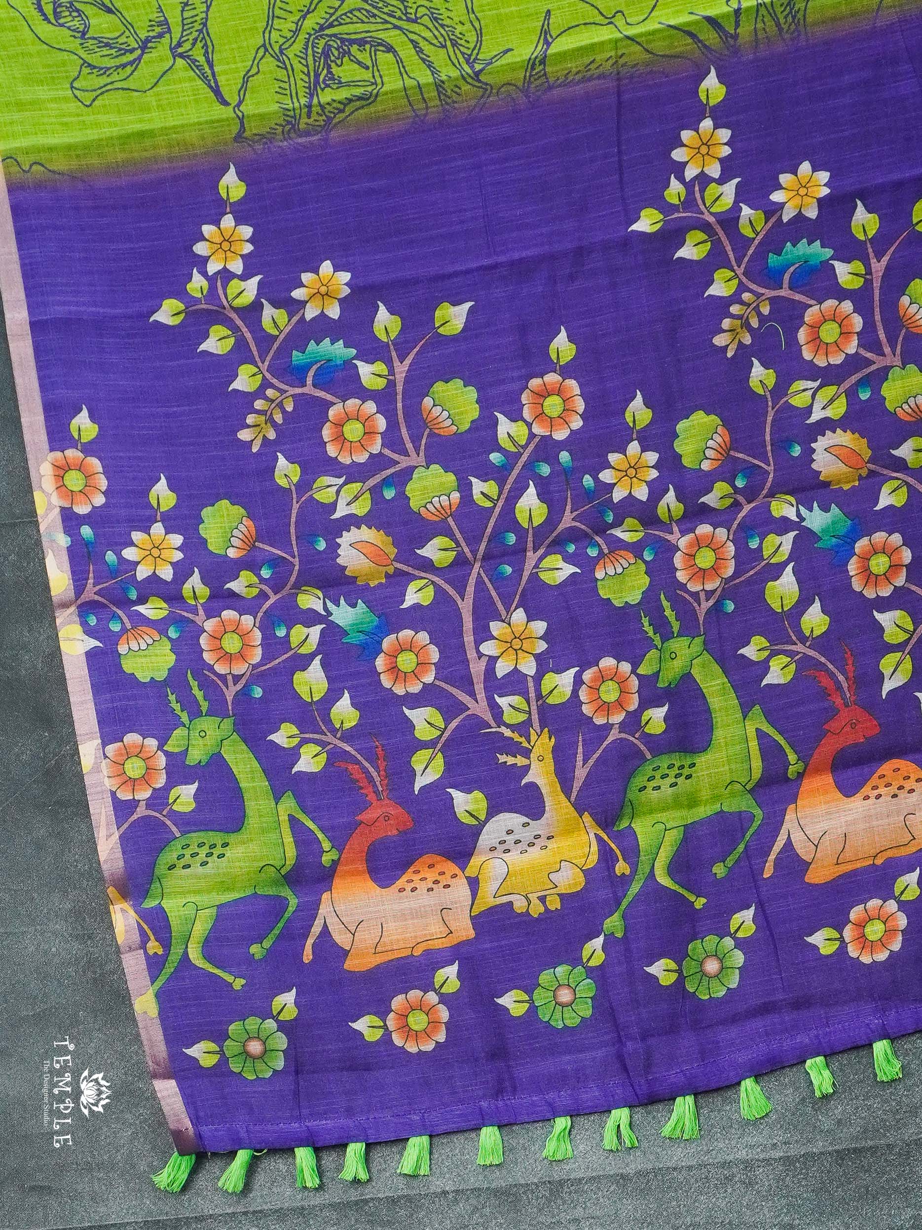 Printed Chanderi Cotton saree | TTDS2252