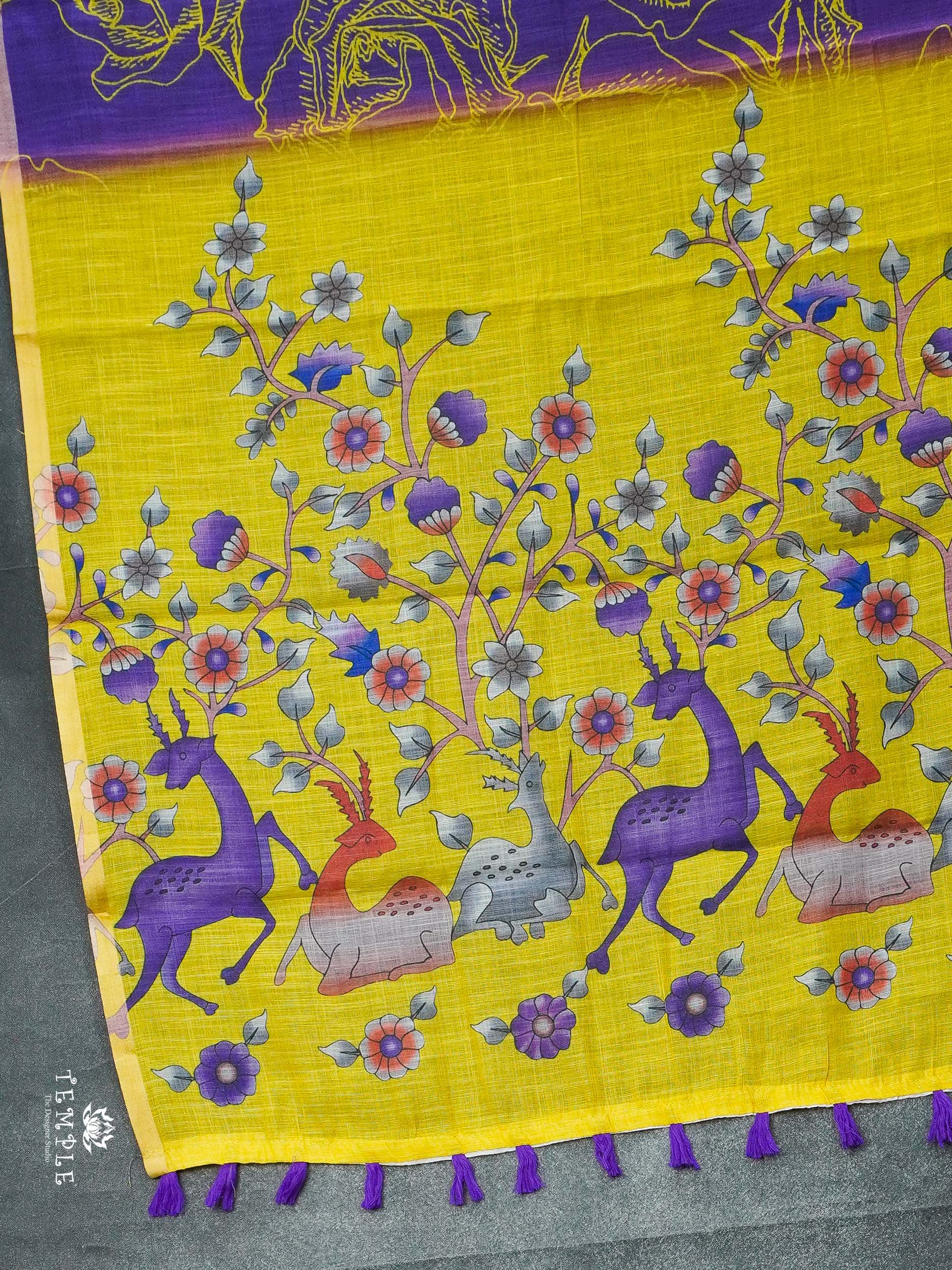 Printed Chanderi Cotton saree | TTDS2252