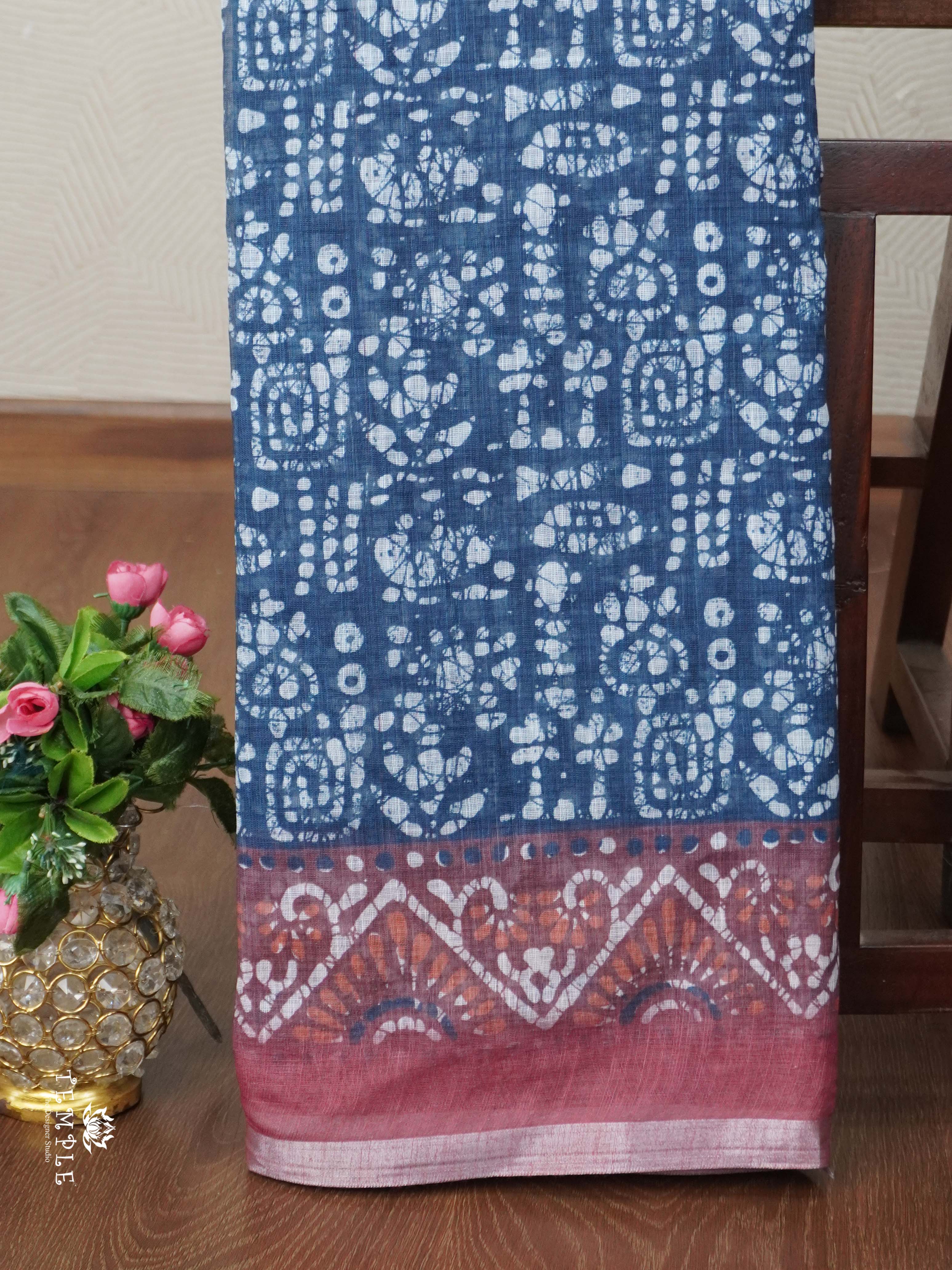 Linen Cotton Saree | TTDS2680