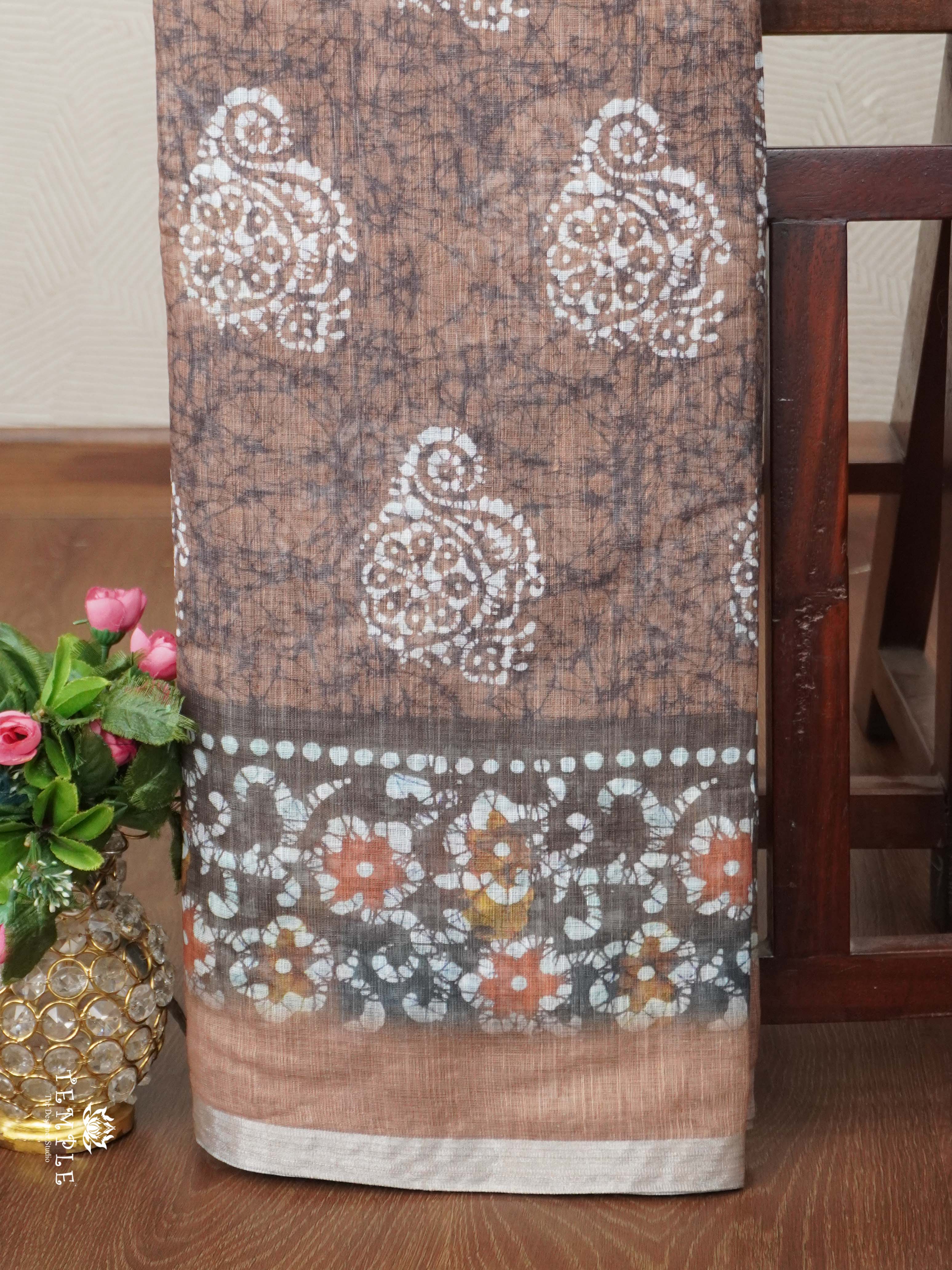 Linen Cotton Saree | TTDS2680