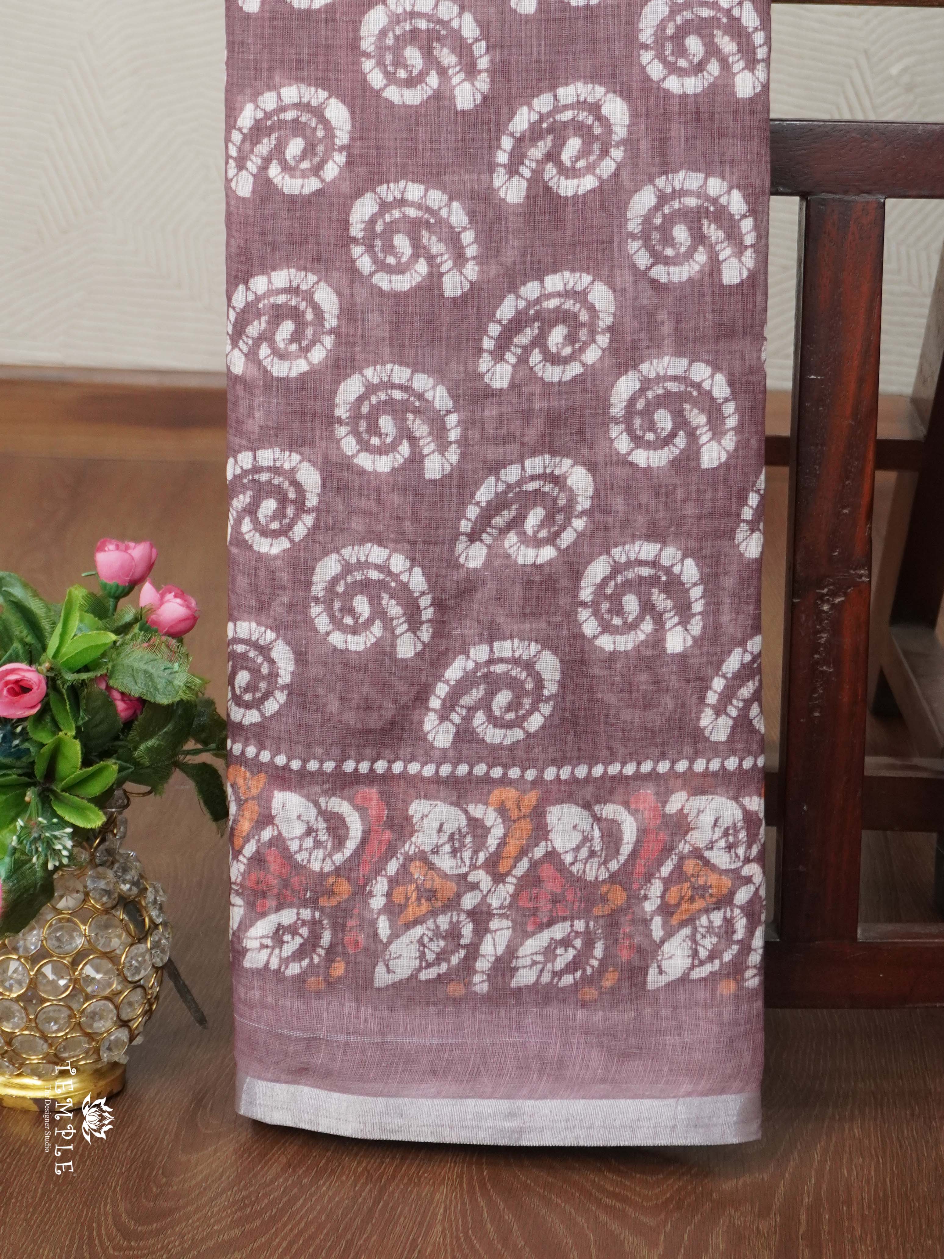 Linen Cotton Saree | TTDS2680