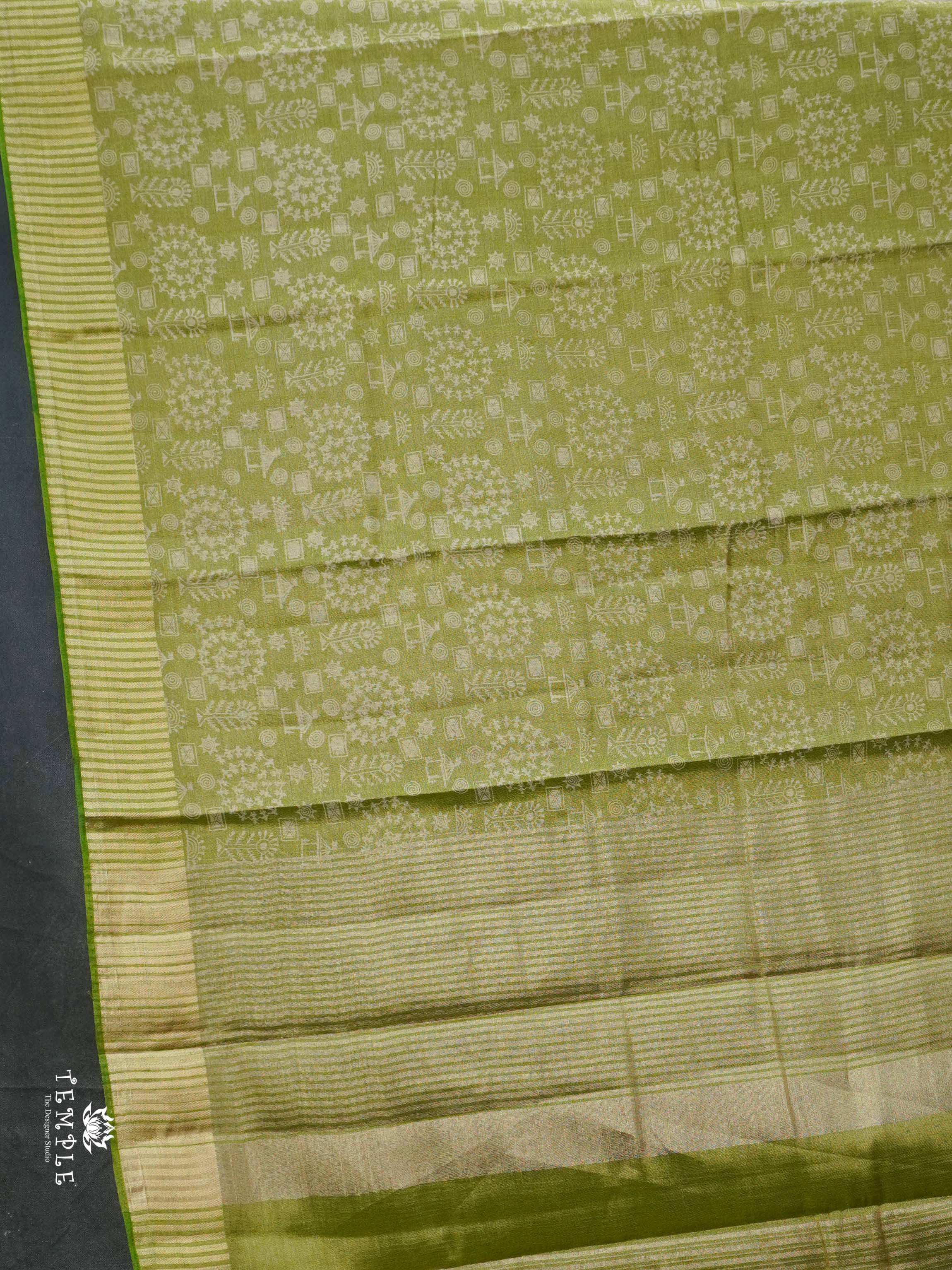 Warlin Printed Linen Tissue Saree | TTDS2176