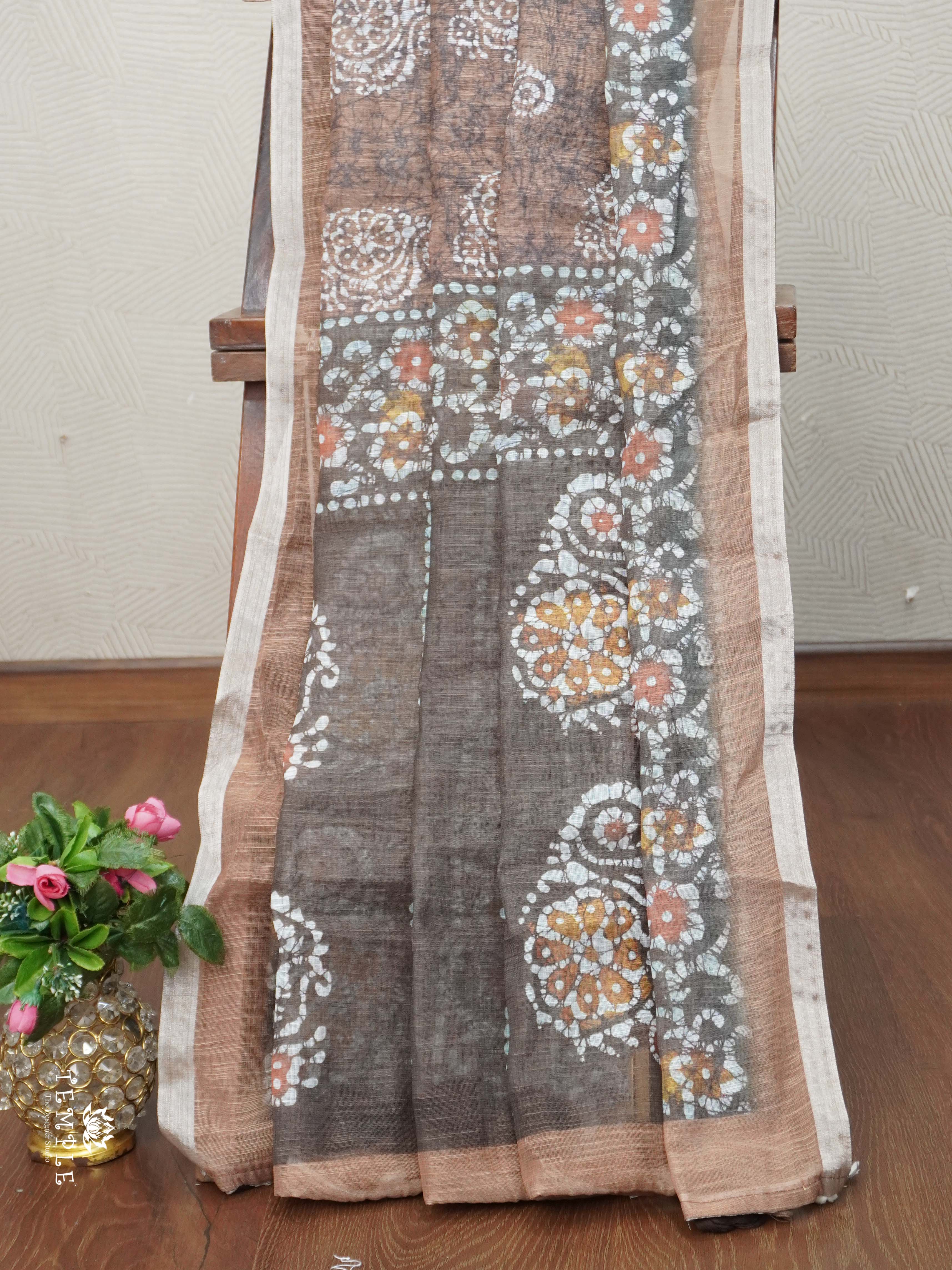 Linen Cotton Saree | TTDS2680