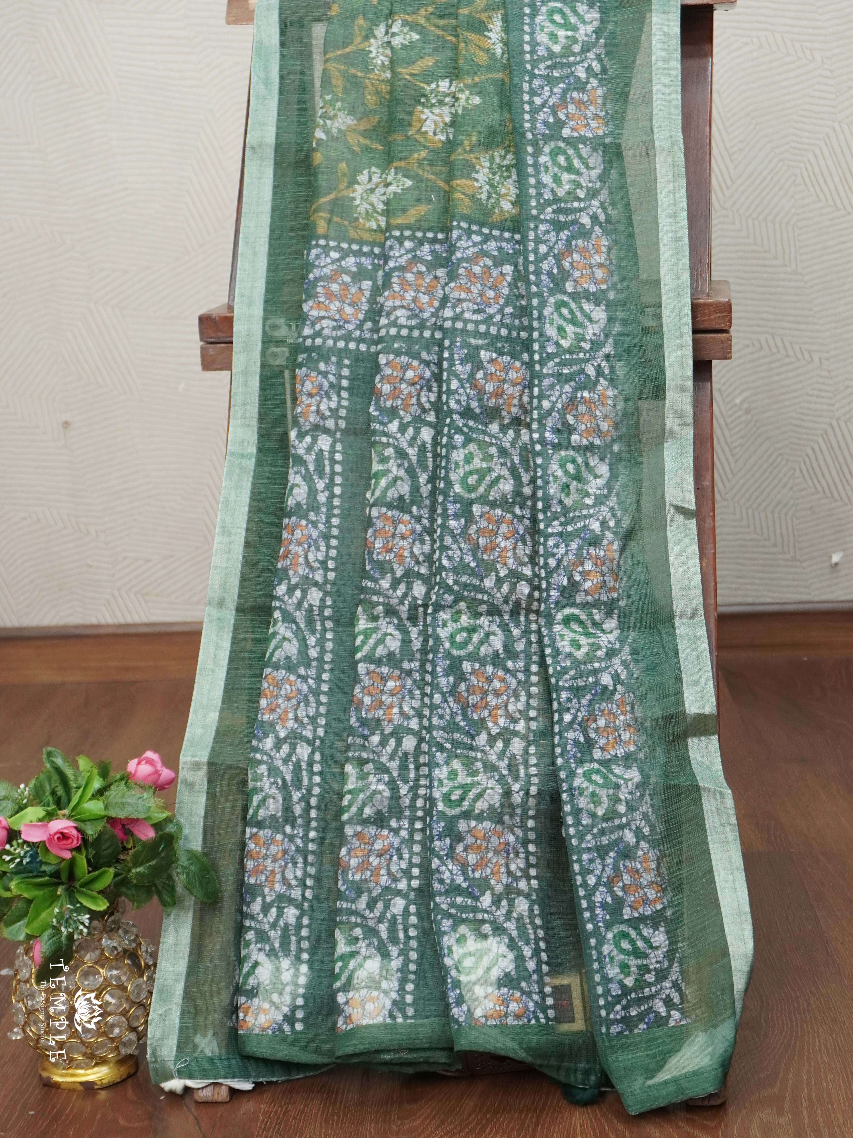 Linen Cotton Saree | TTDS2680