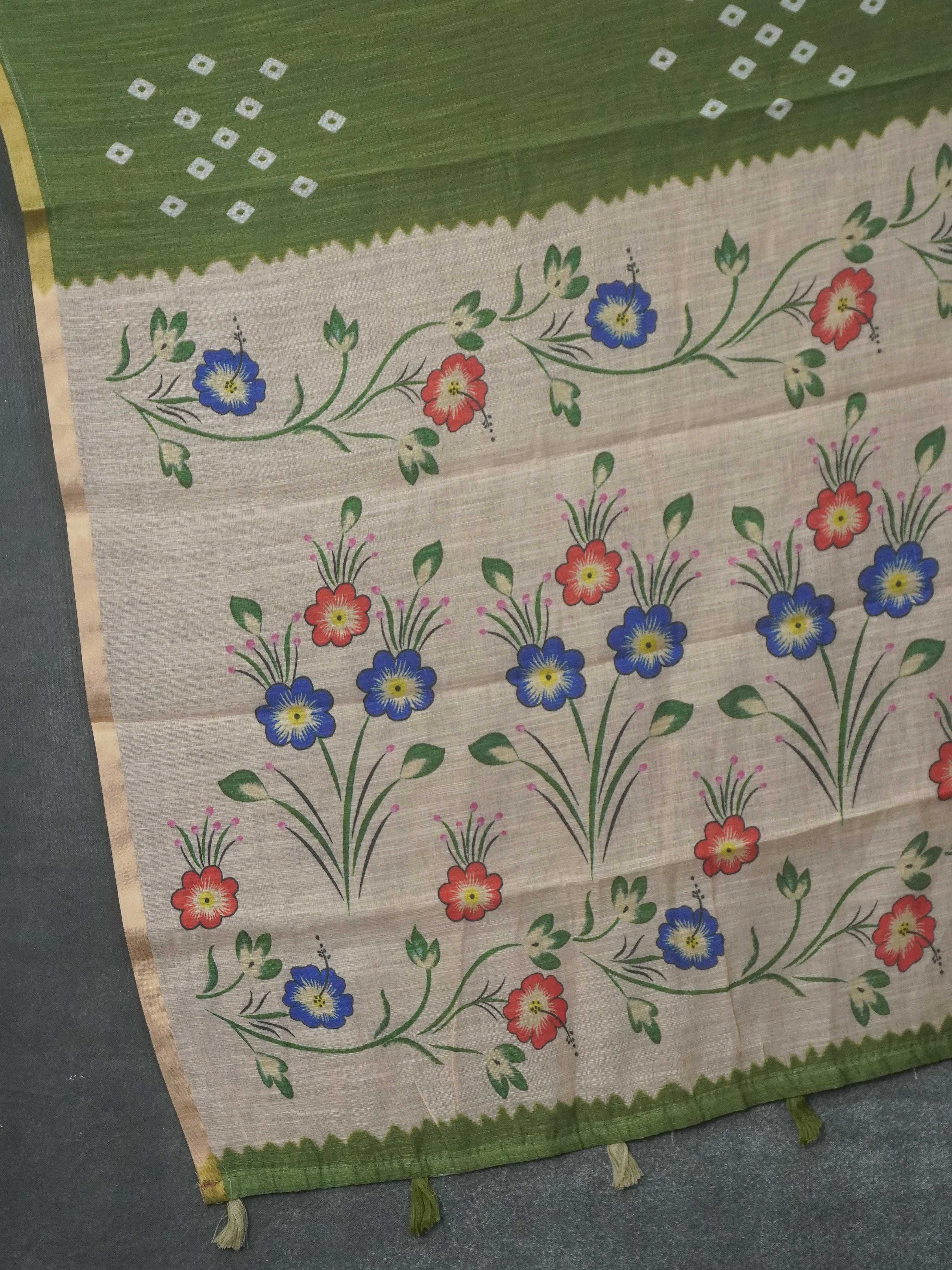 Linen Cotton Saree | TTDS3120