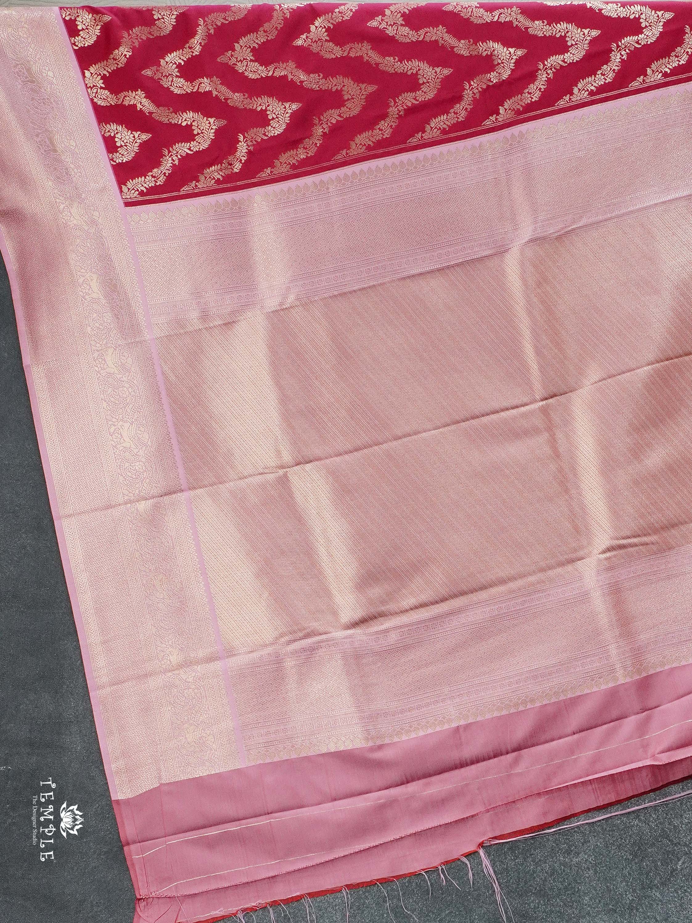 Semi Silk Saree With Zari Woven Pattern | TTDS2756