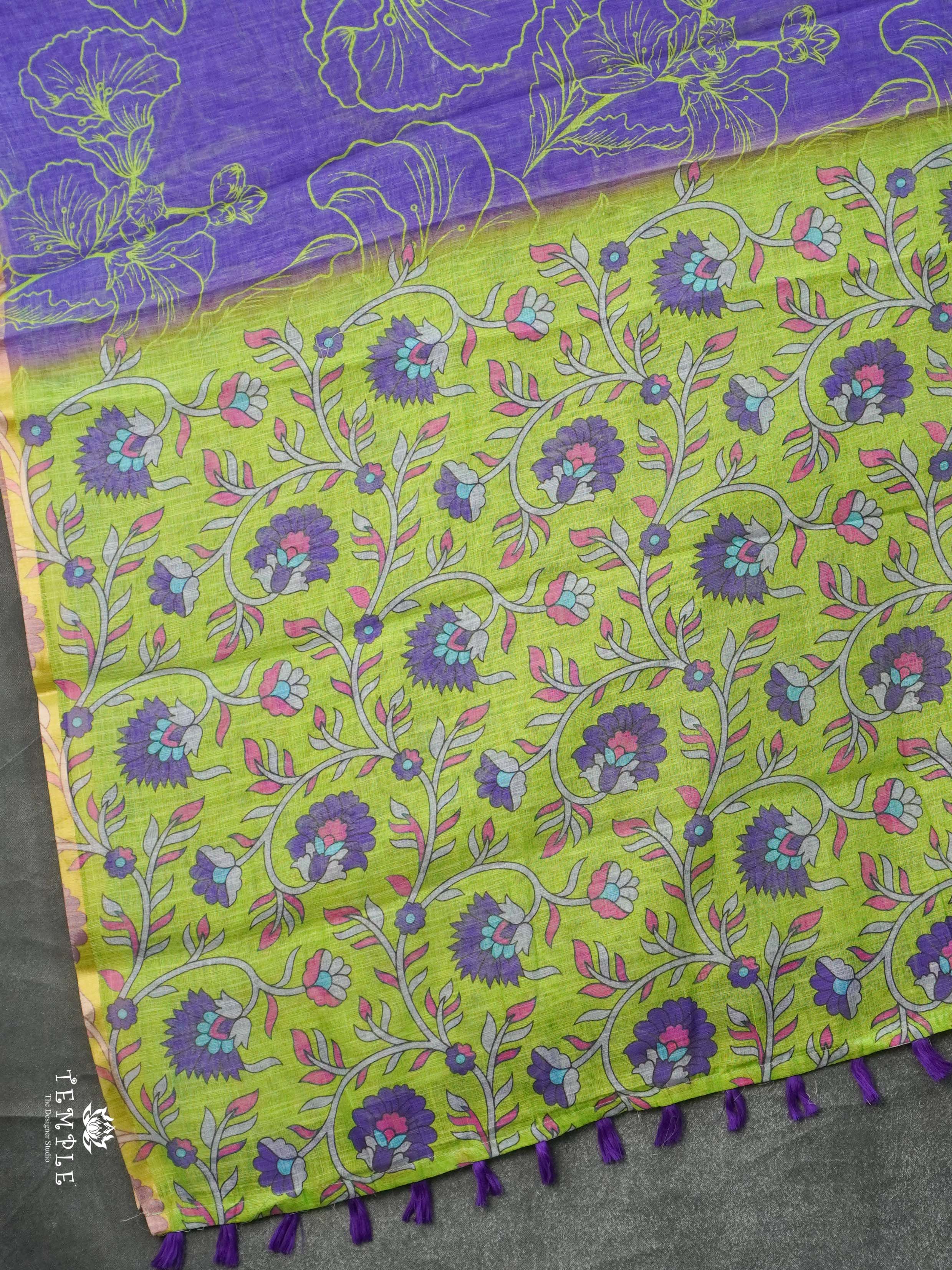 Printed Chanderi Cotton Saree | TTDS2172