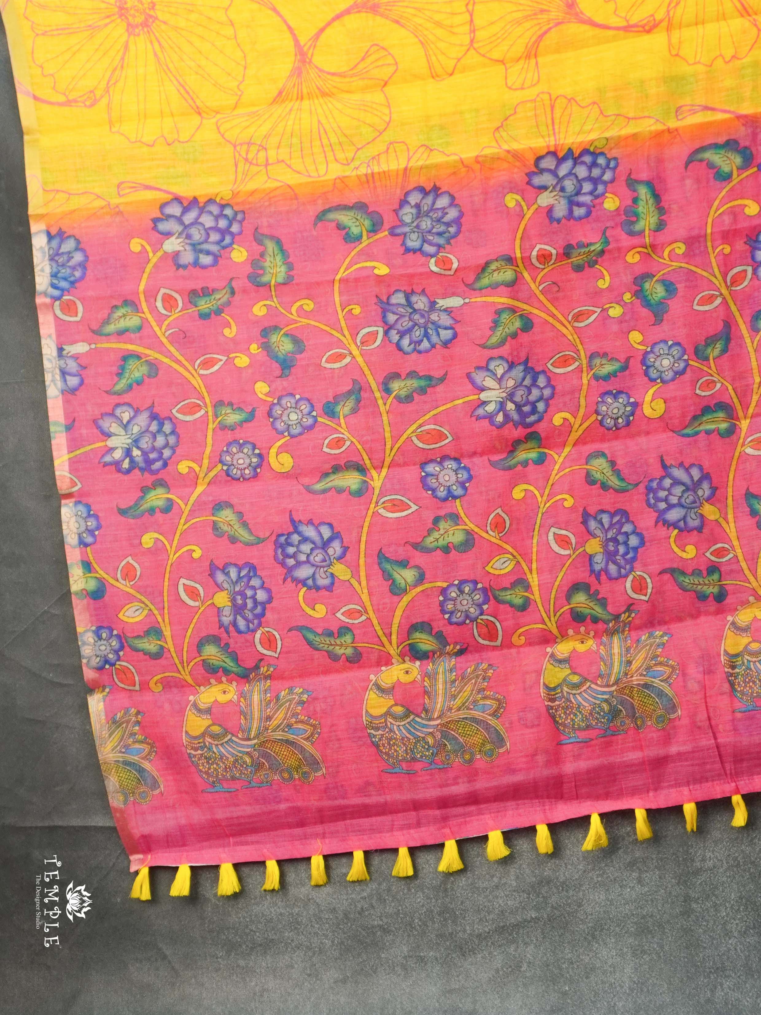 Printed Chanderi Cotton Saree | TTDS2171