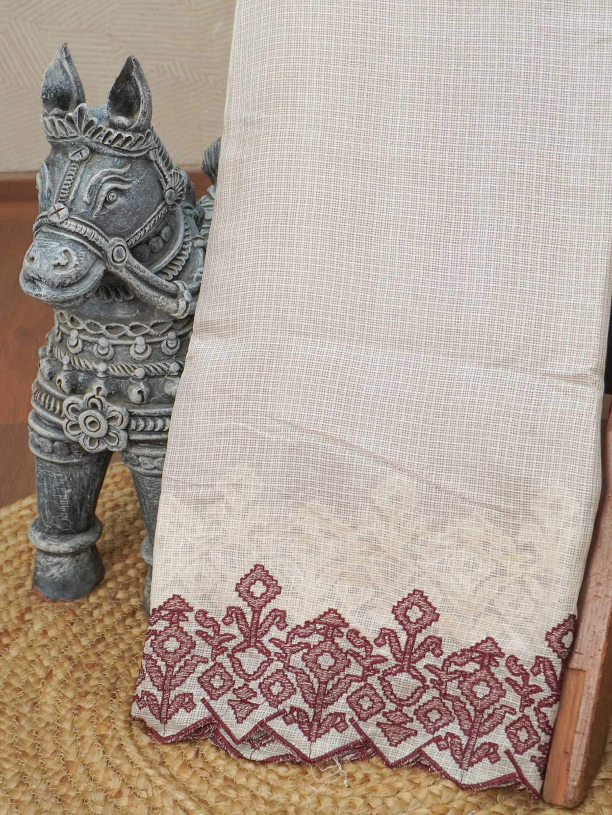 Kota Cotton Saree With Embroidery Work | TTDS3606