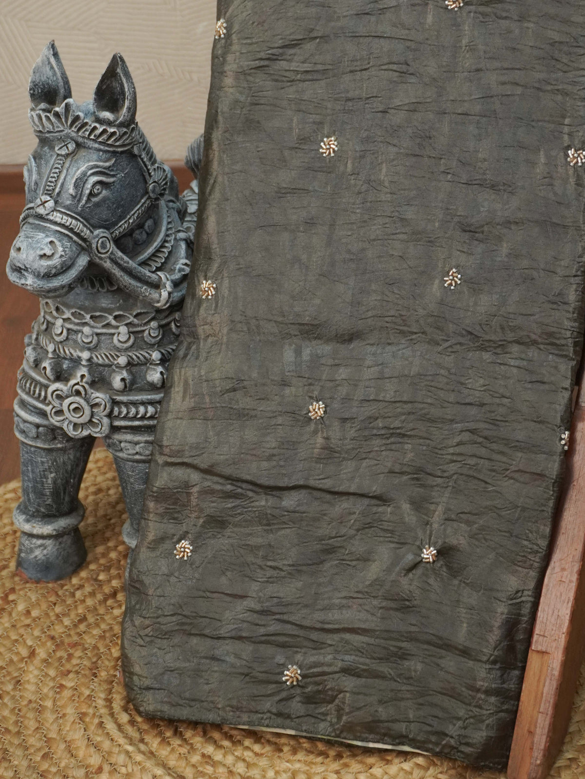Crushed Organza Saree | TTDS3605