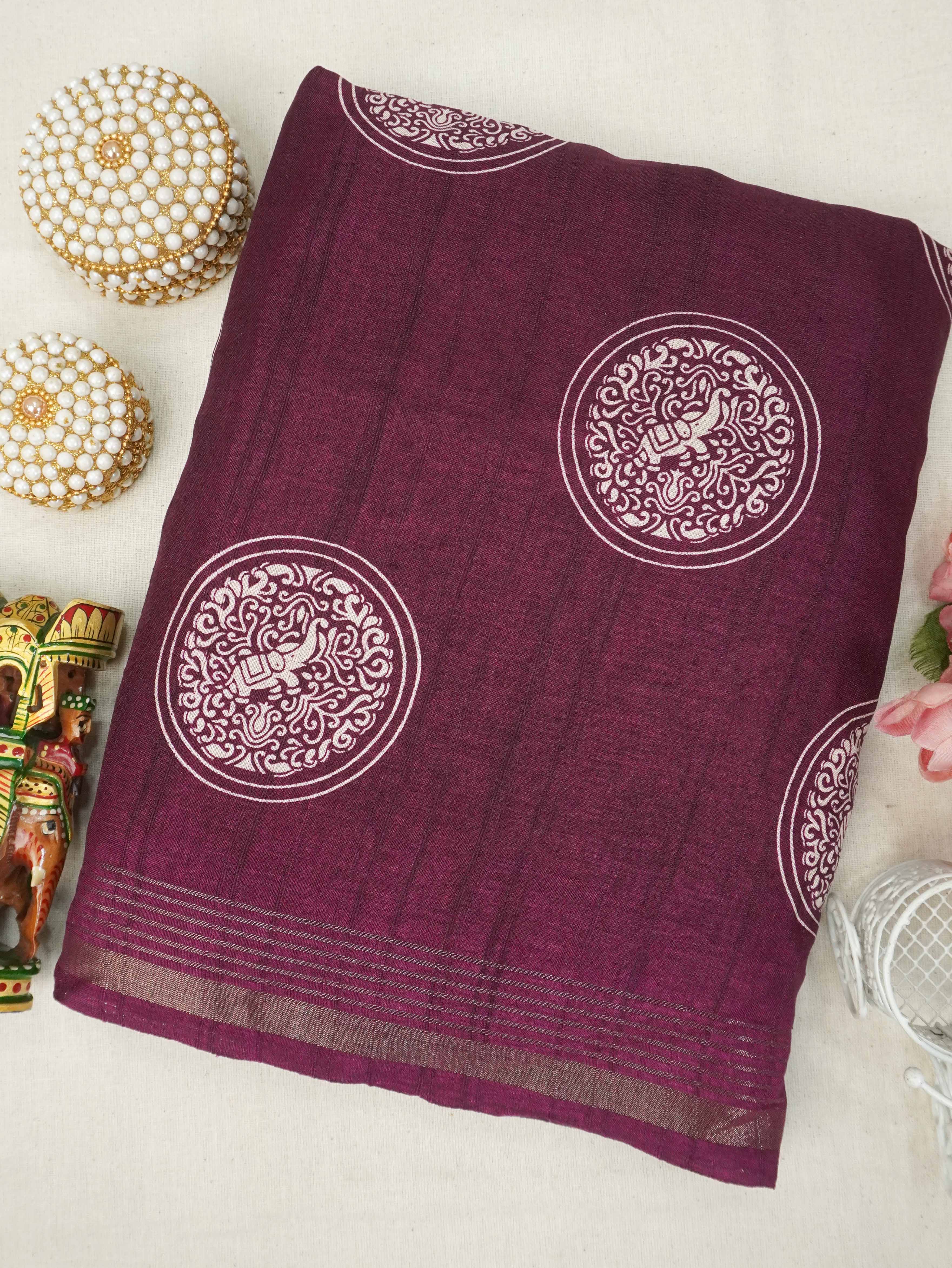 Fancy Printed Saree | TTDS3187