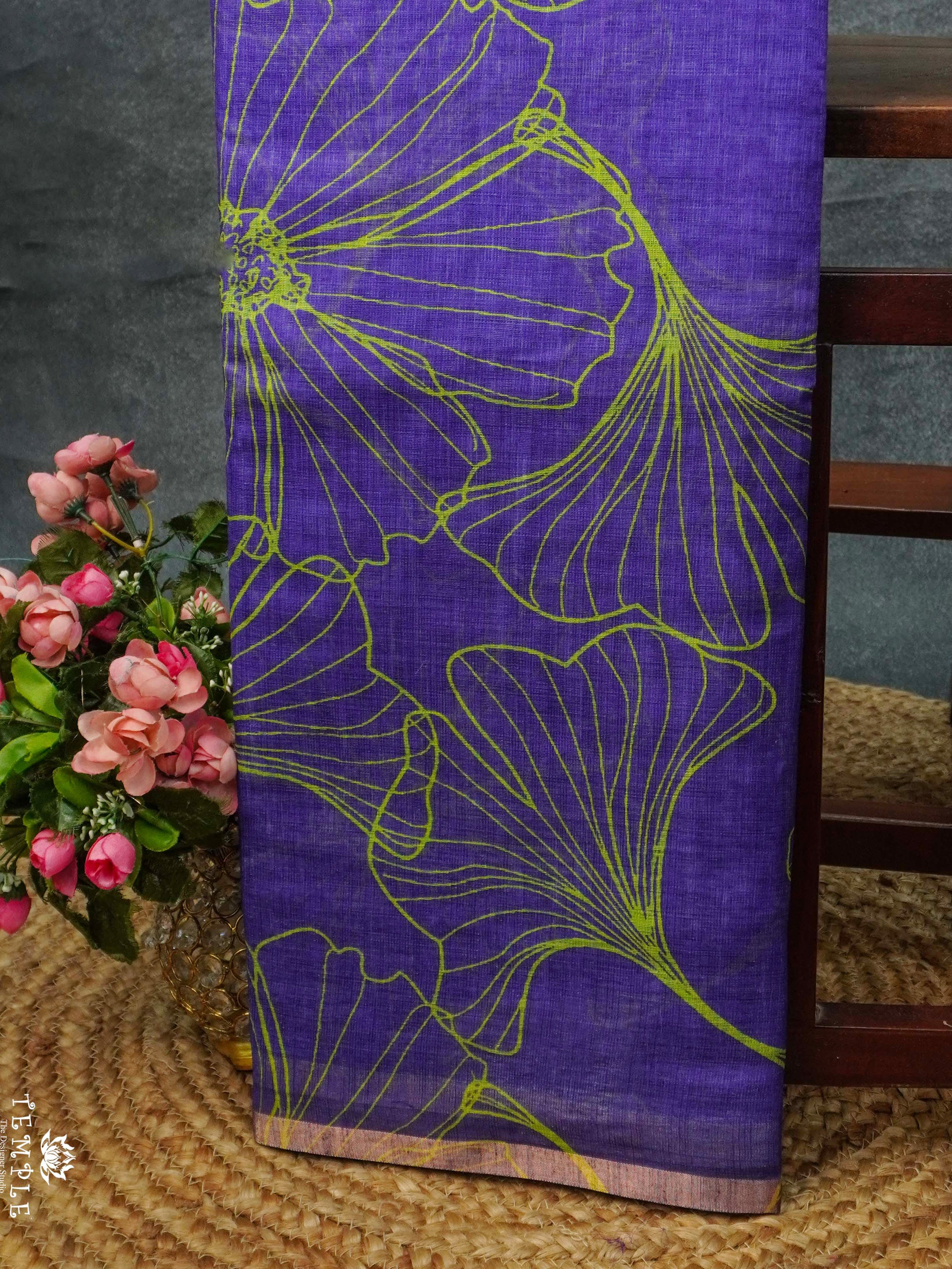 Printed Chanderi Cotton Saree | TTDS2171