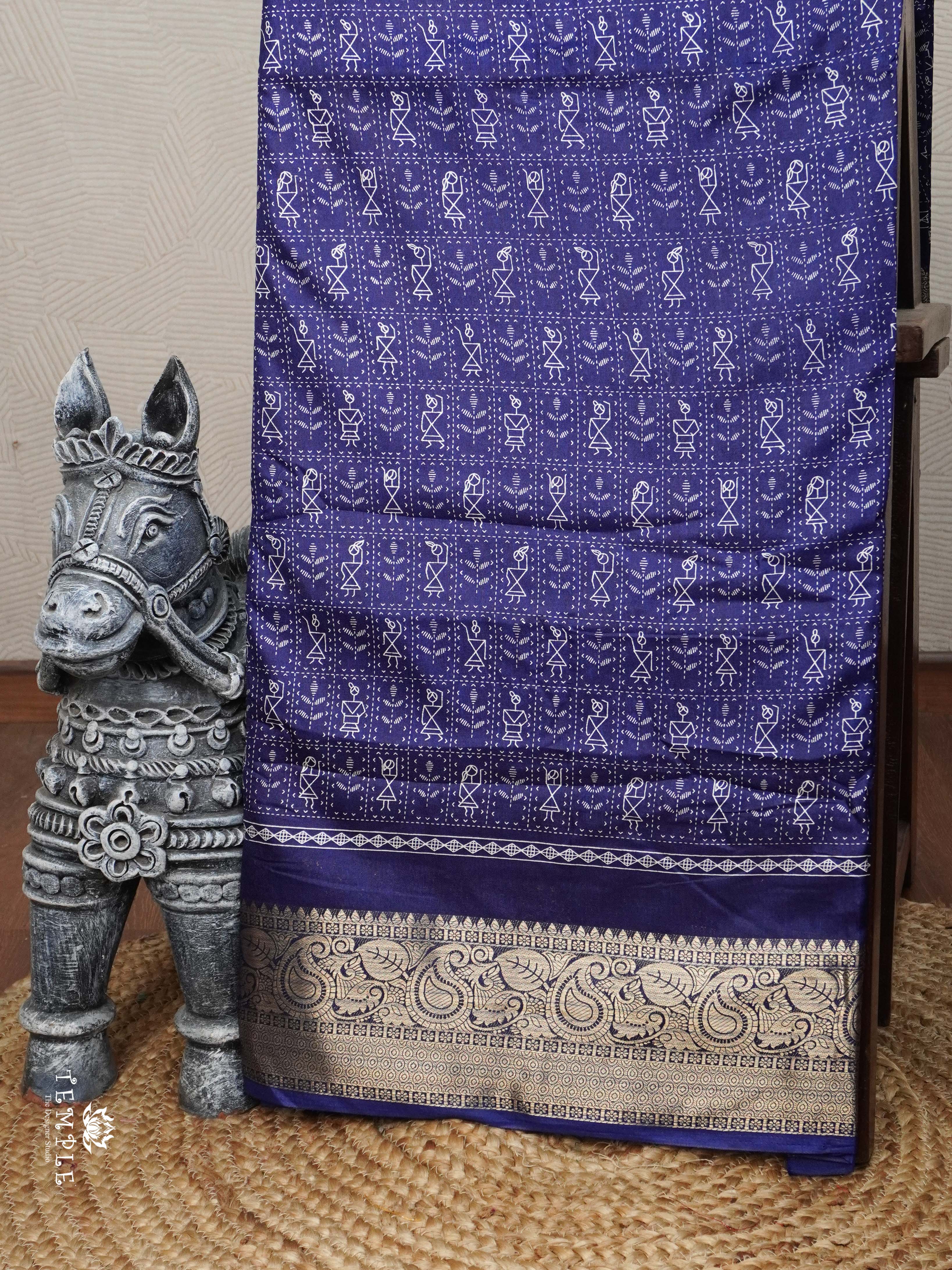 Printed Mulberry Silk Saree | TTDS2767
