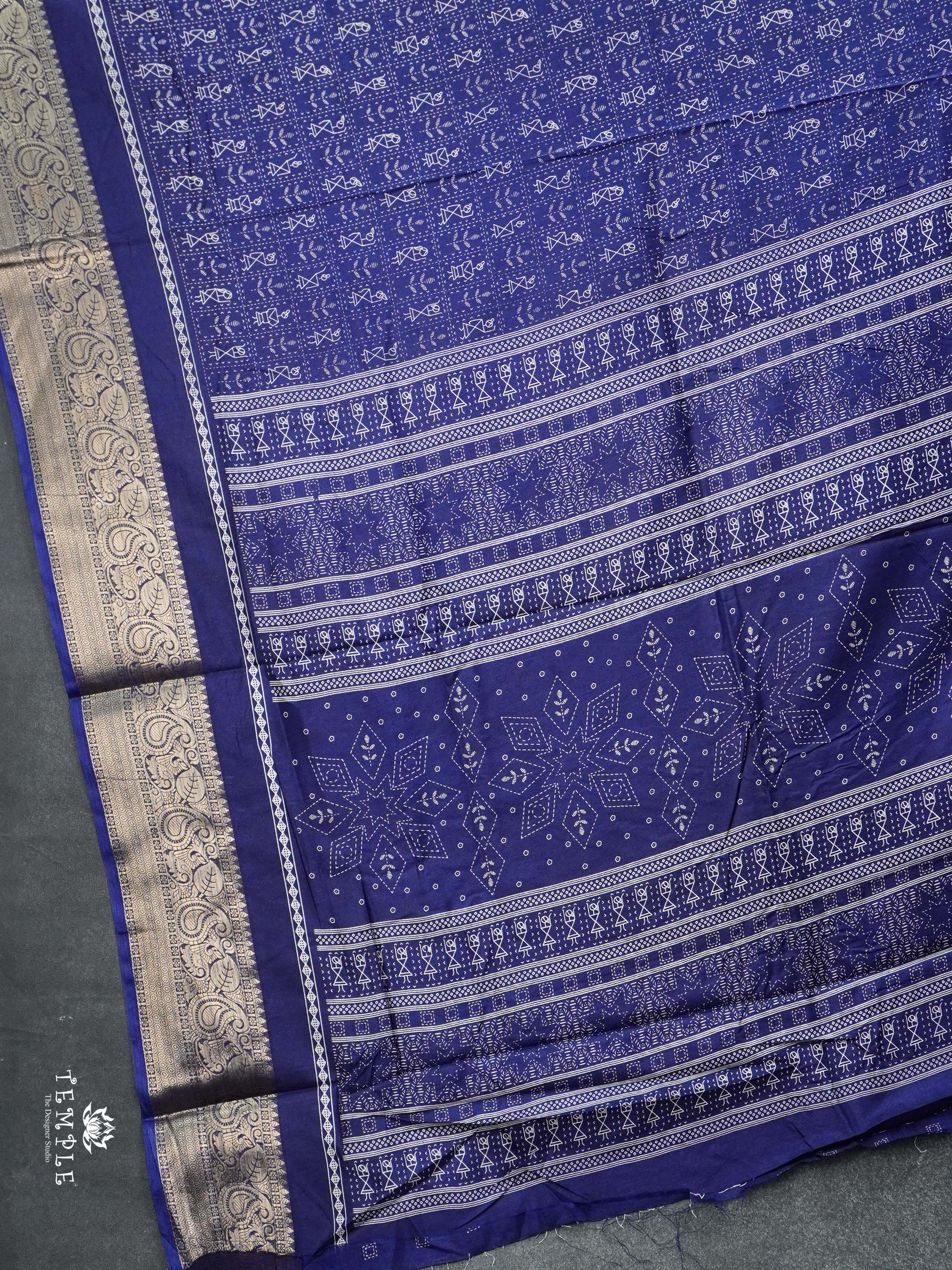 Printed Mulberry Silk Saree | TTDS2767