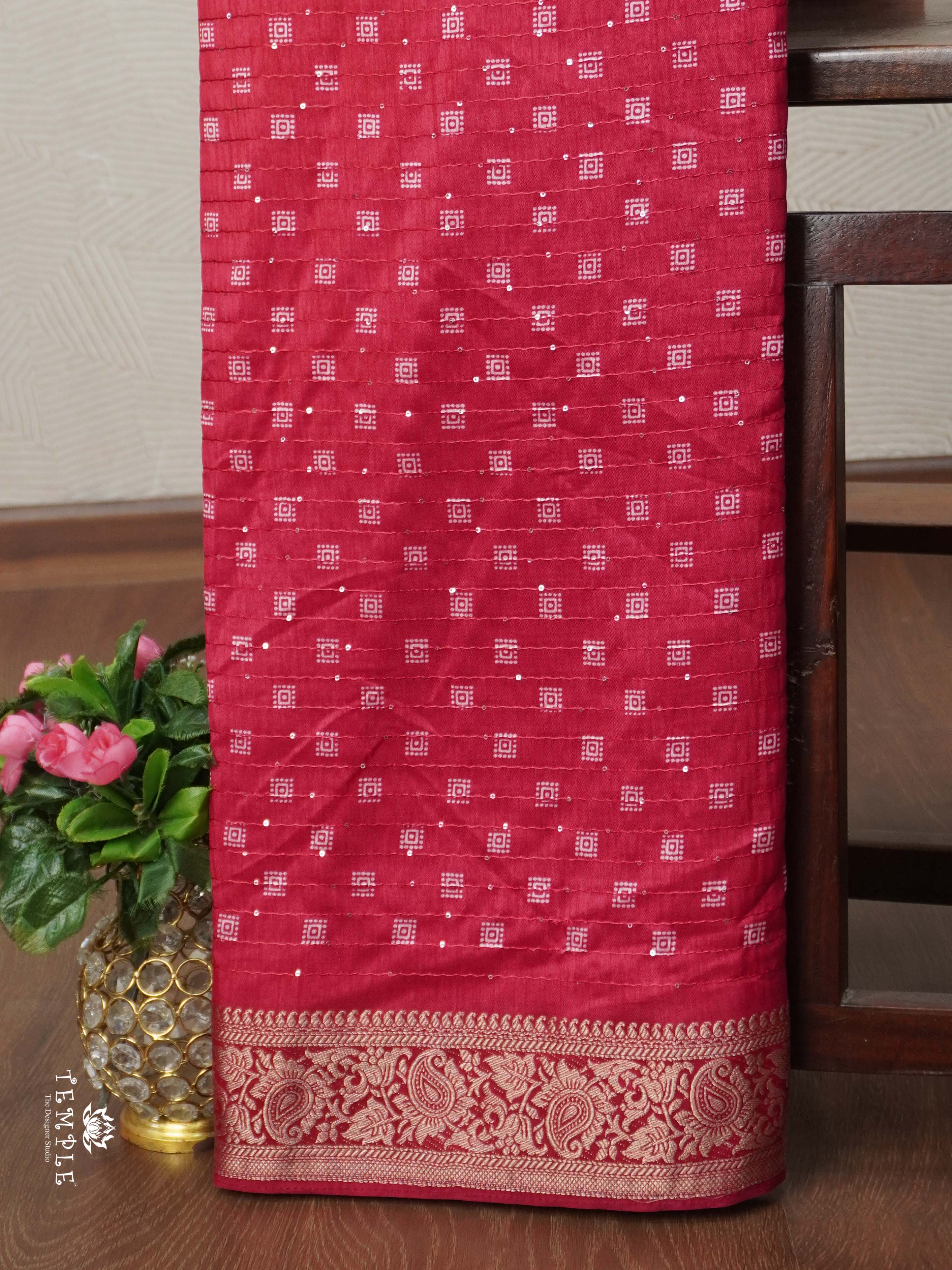 Sequins Tussar Saree | TTDS2692