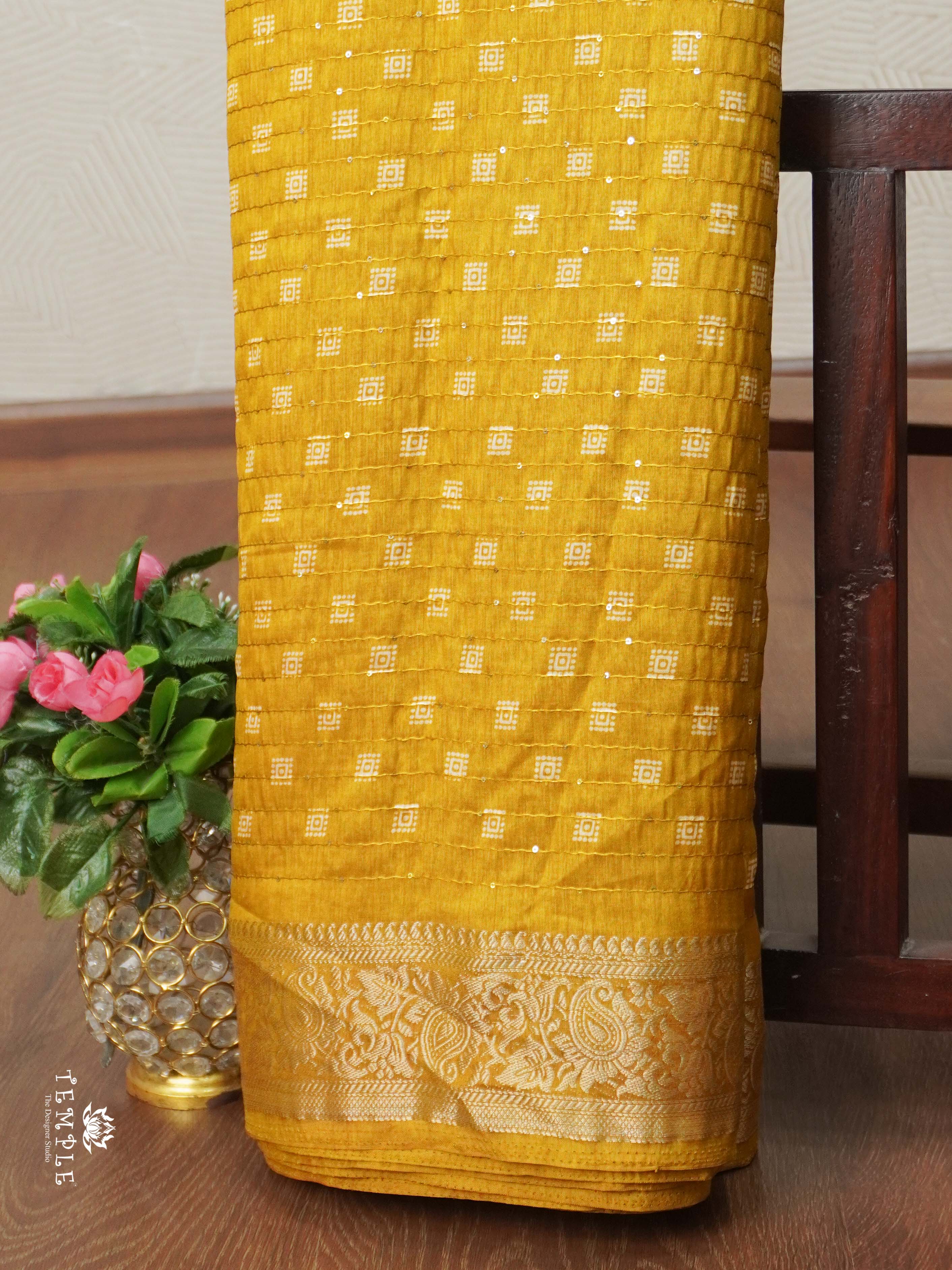 Sequins Tussar Saree | TTDS2692
