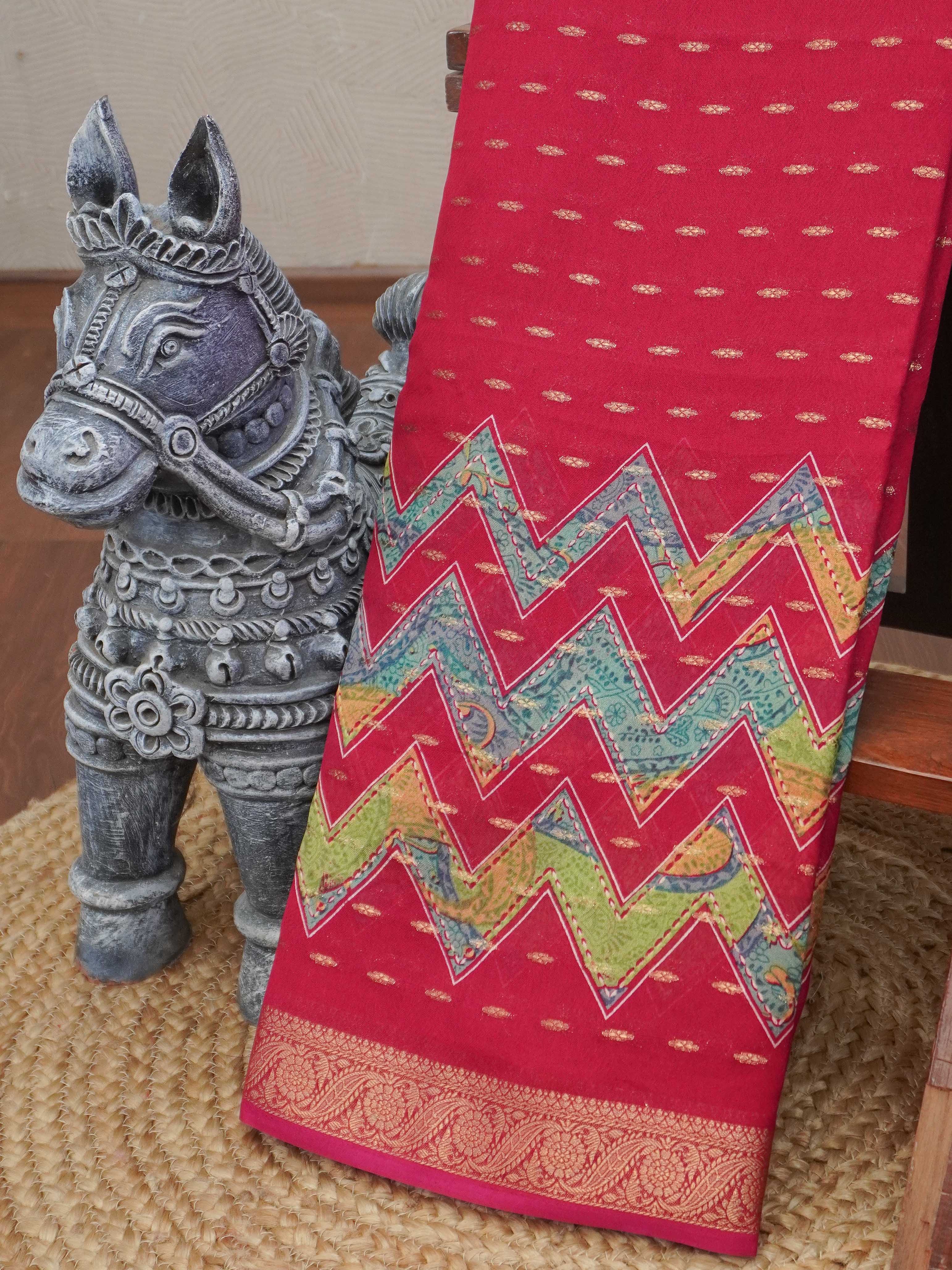 Printed Georgette Saree | TTDS3188