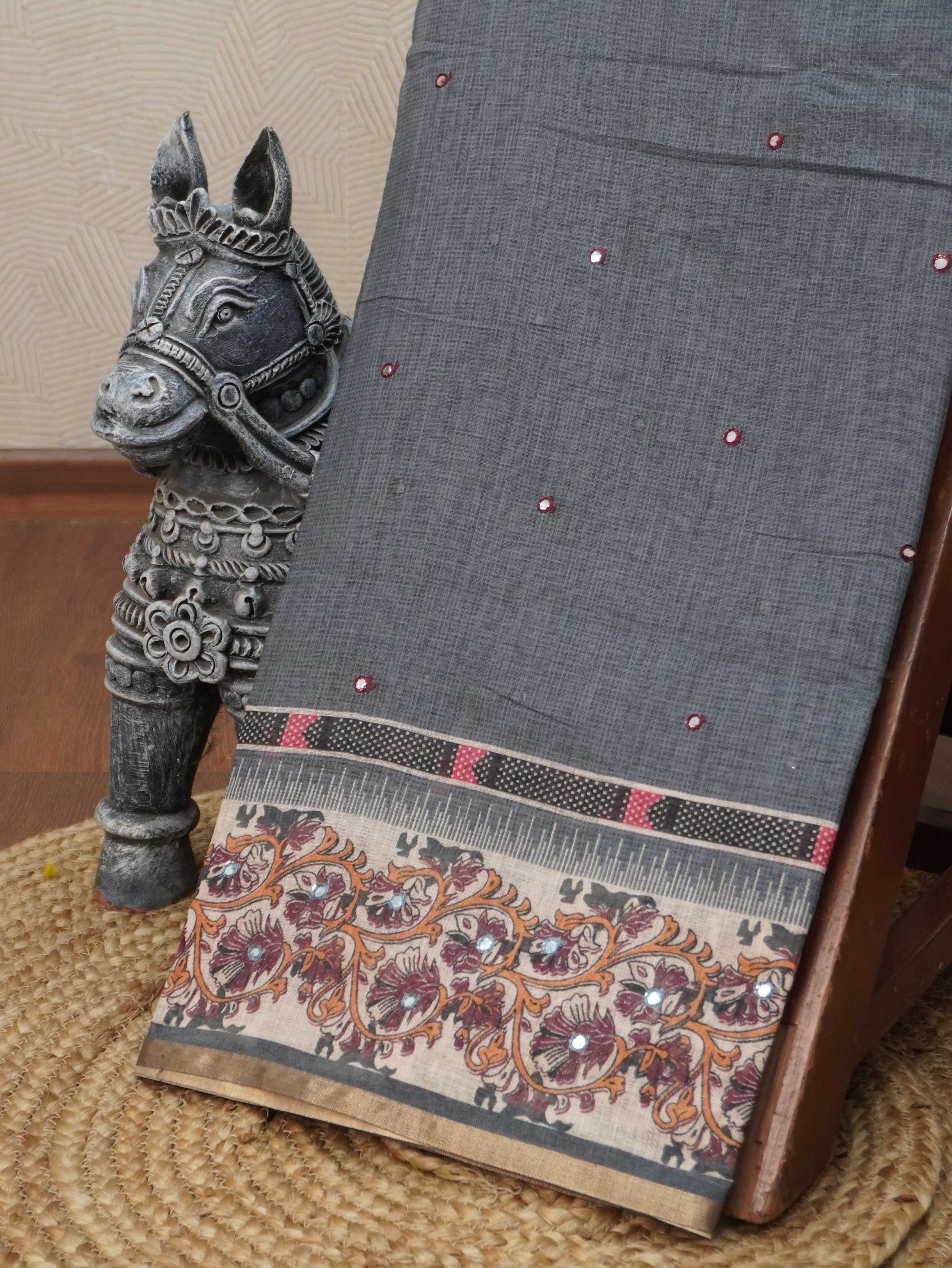 Linen Cotton Saree | TTDS3198