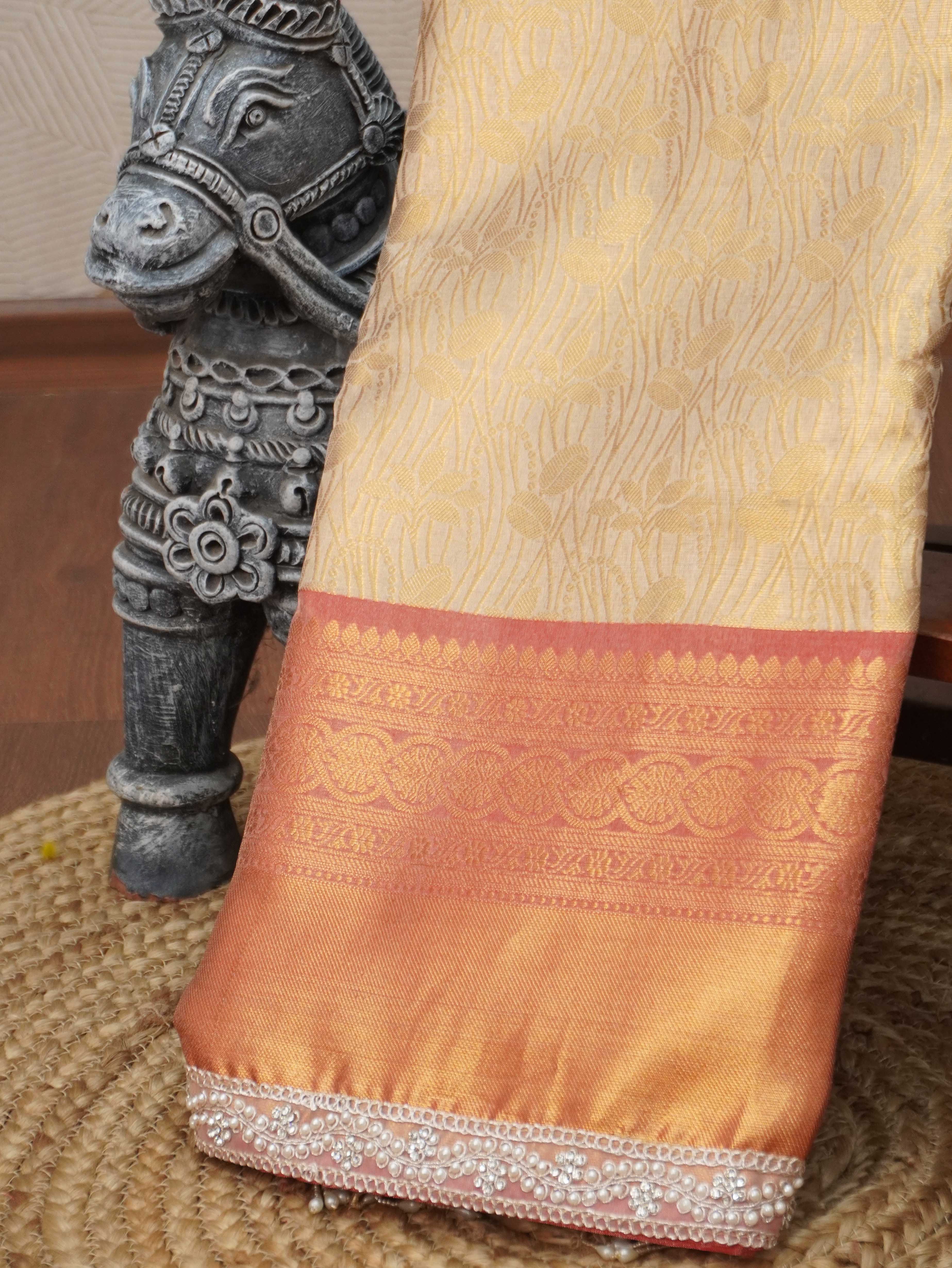 Kora Banarasi Silk Saree | TTDS3080