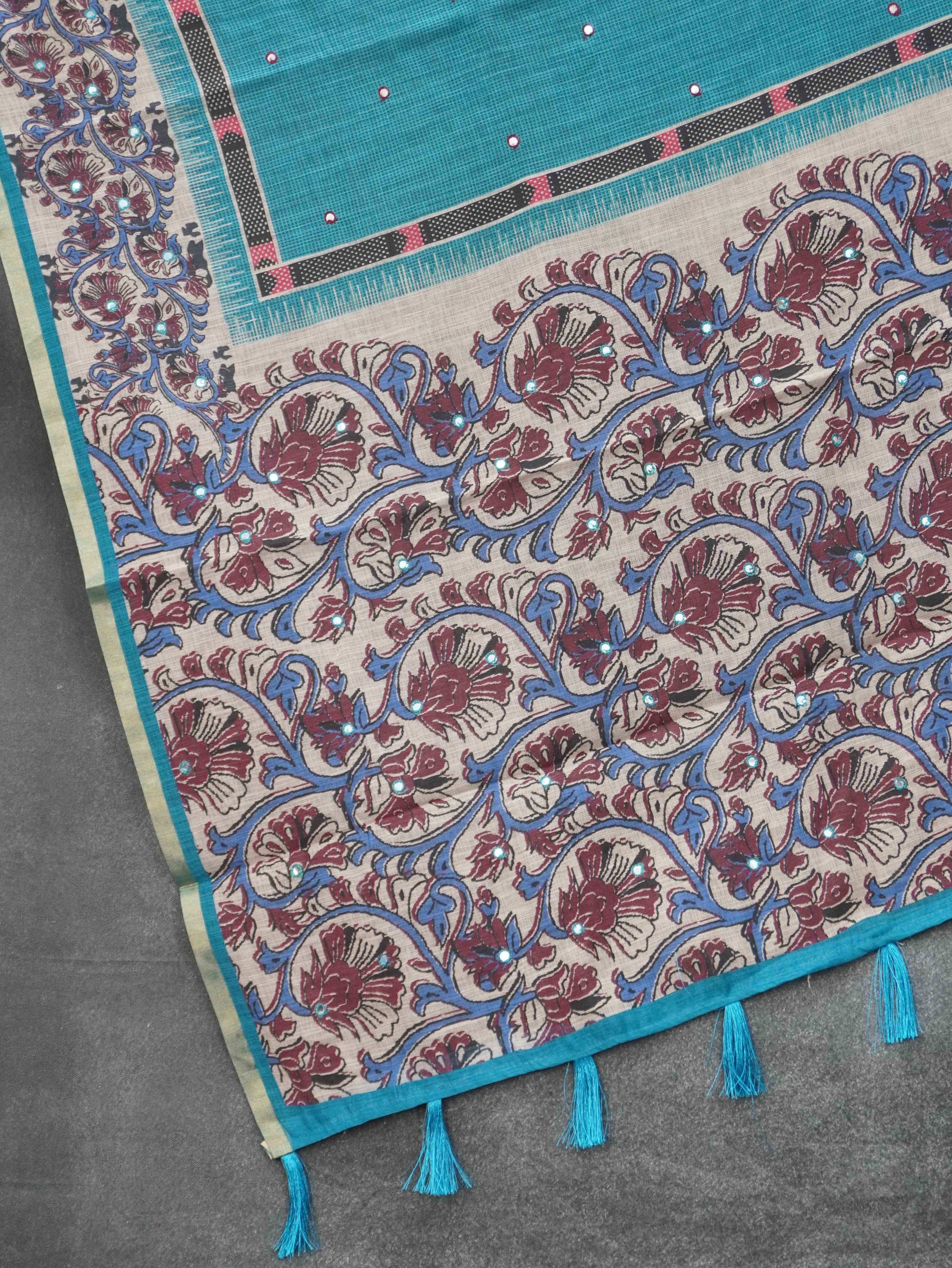 Linen Cotton Saree | TTDS3198