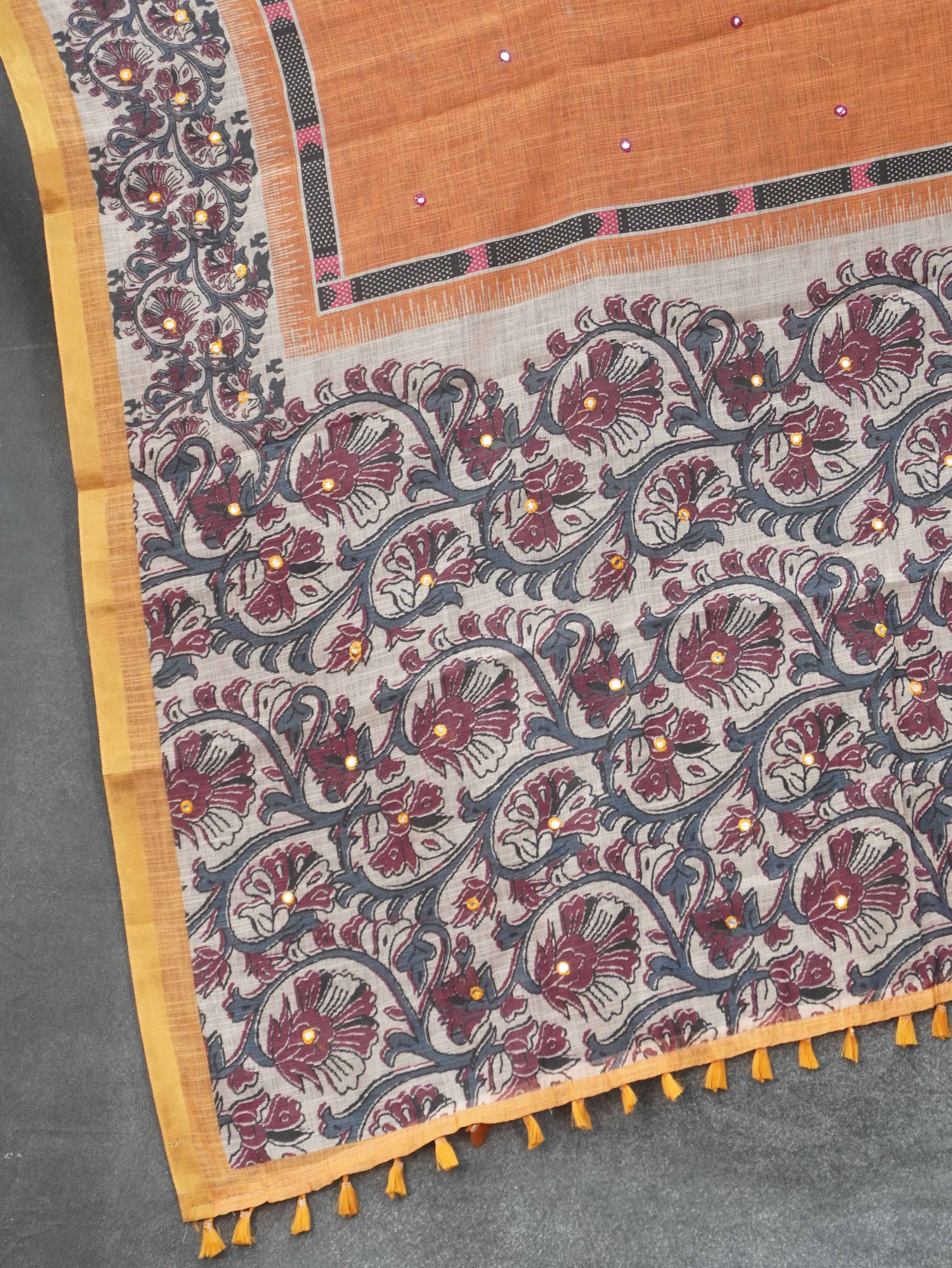 Linen Cotton Saree | TTDS3198