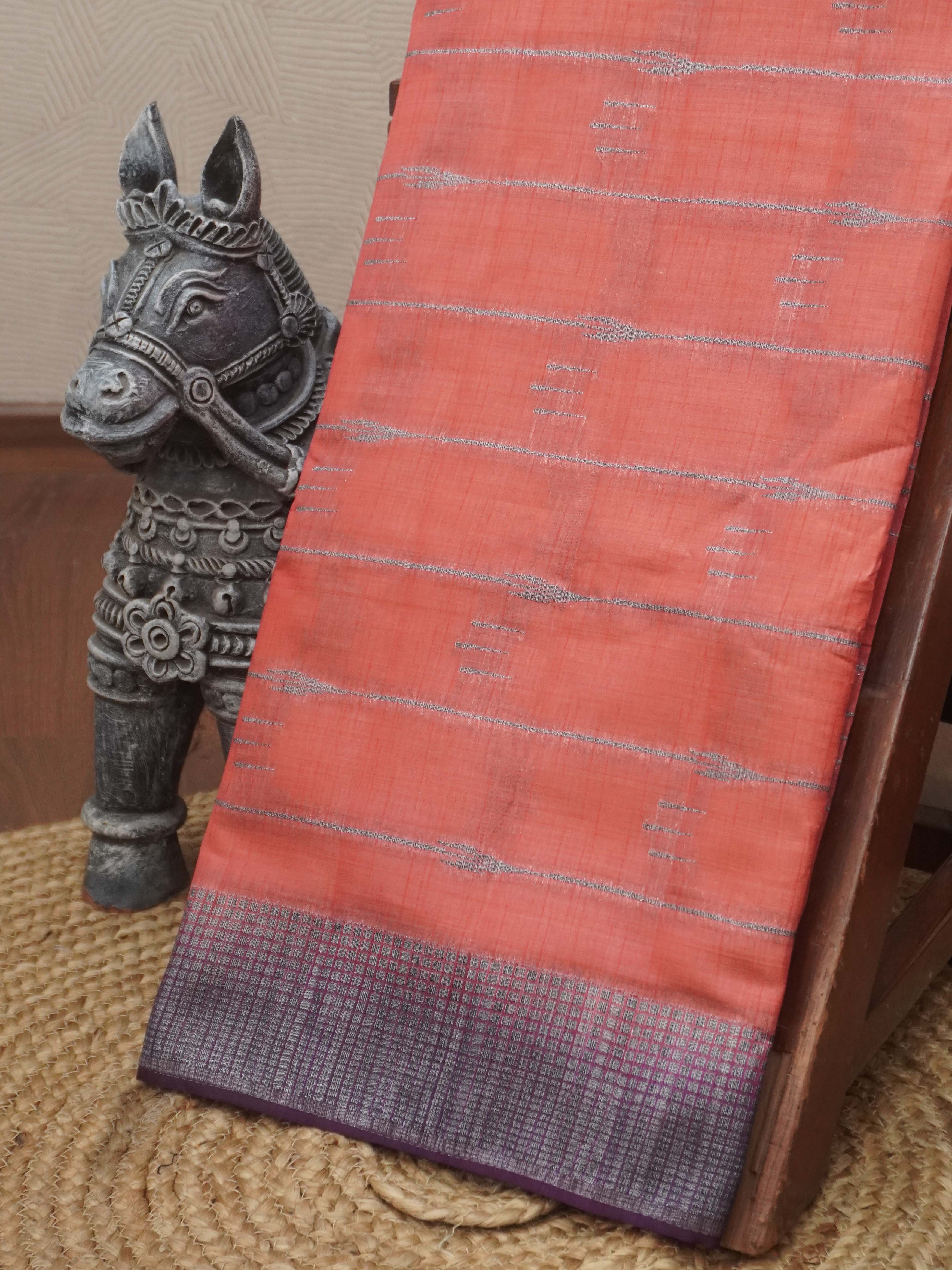 Semi Tussar Silk Saree | TTDS3204