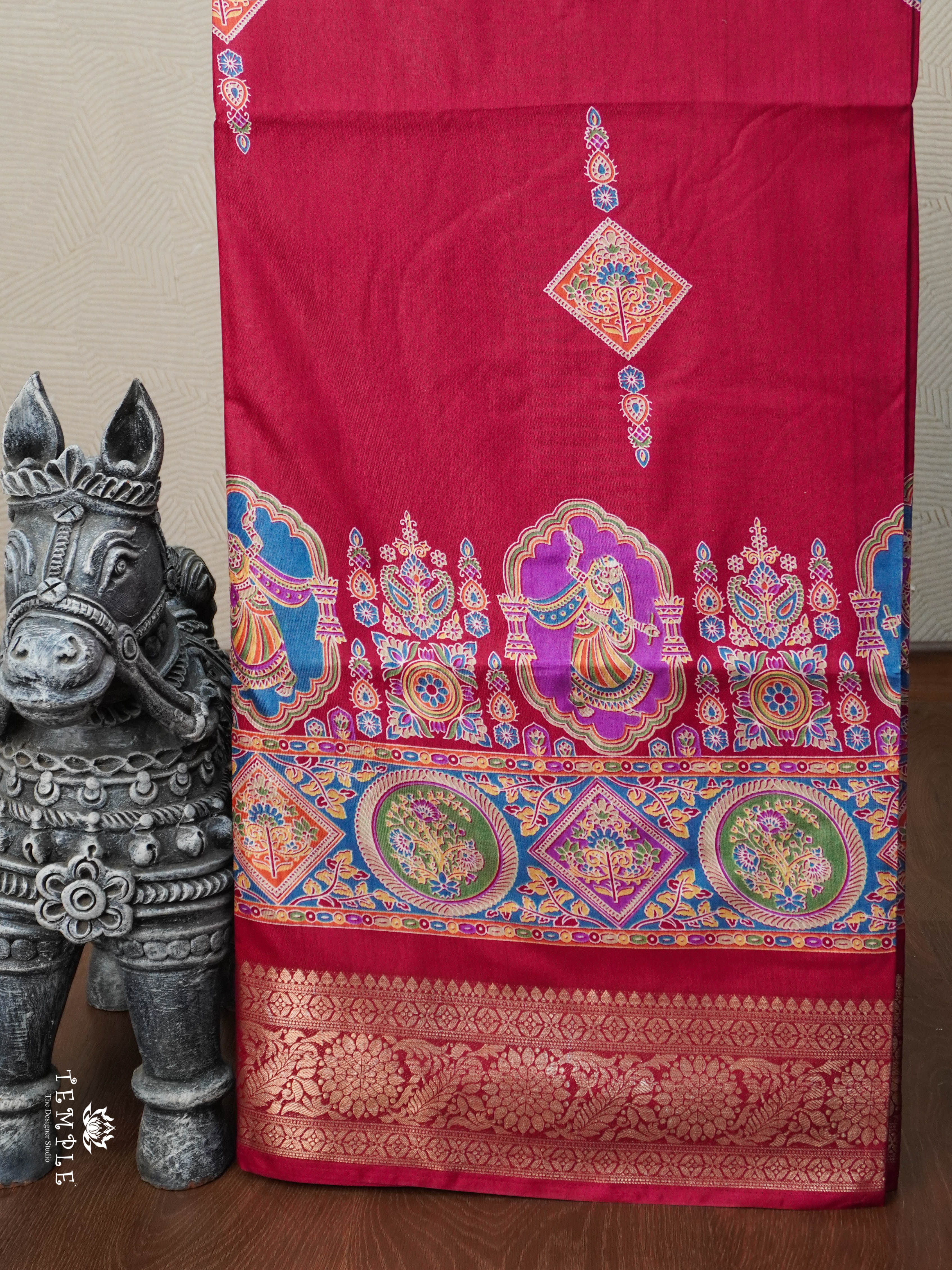 Printed Pashmina Touch Saree | TTDS2780