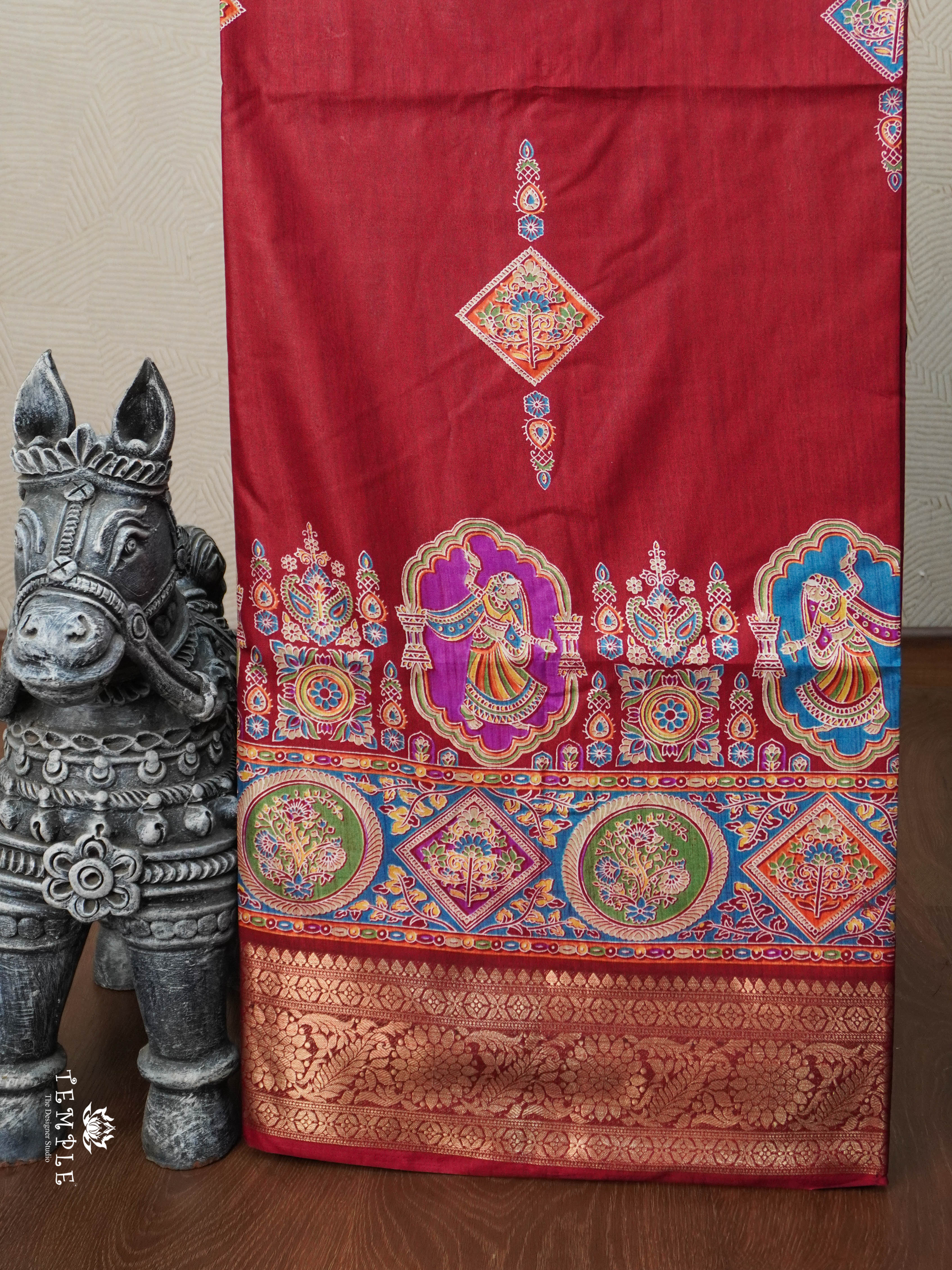 Printed Pashmina Touch Saree | TTDS2780