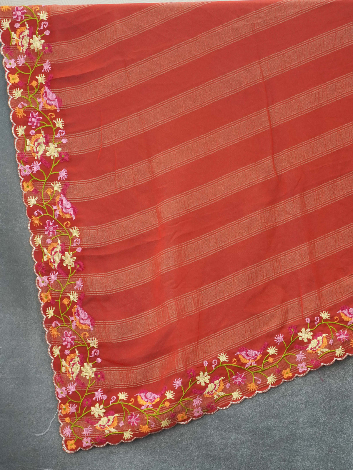 Fancy with embroidery work Saree | TTDS3624
