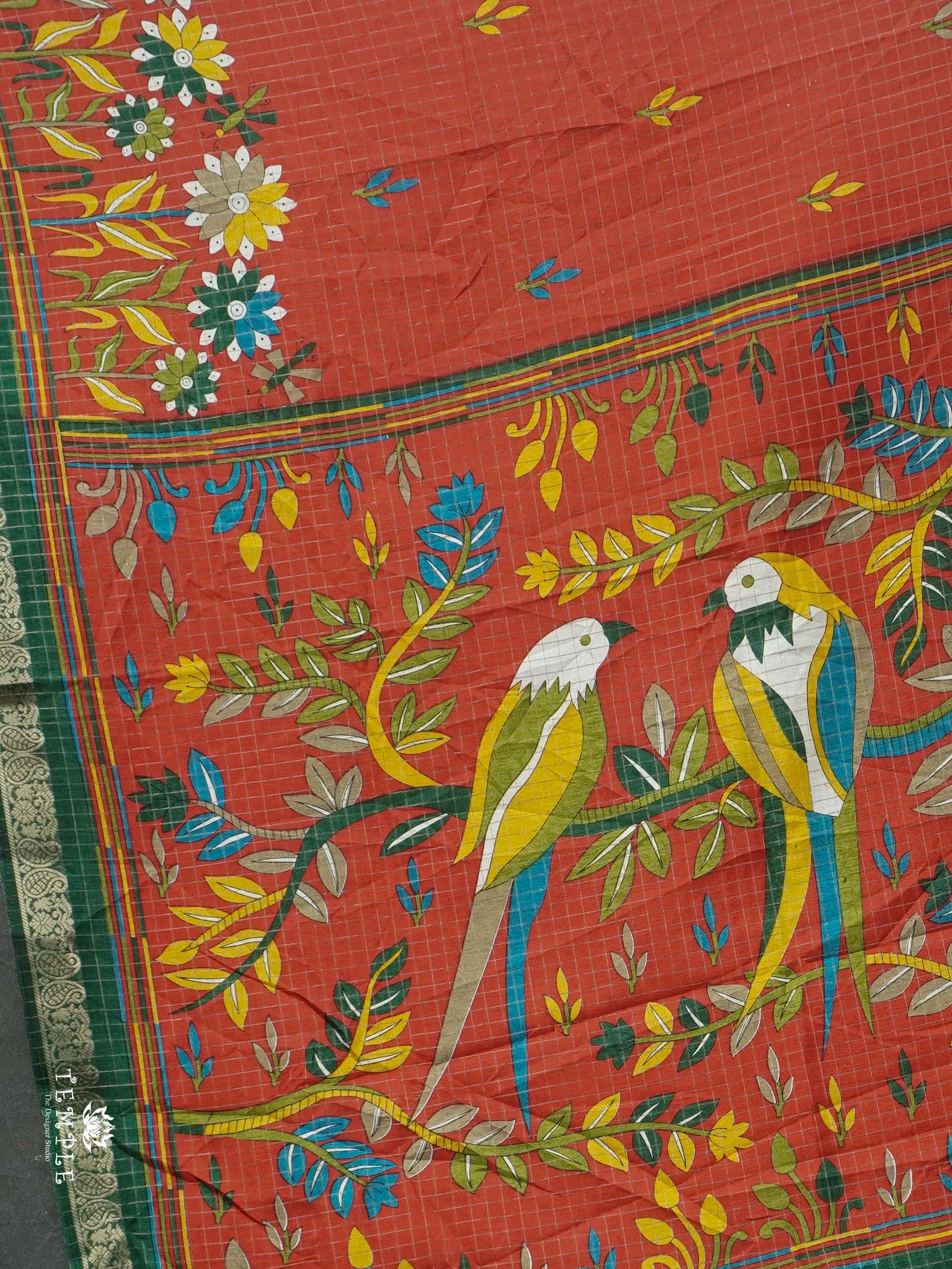 Checked Pattern Saree | TTDS2700