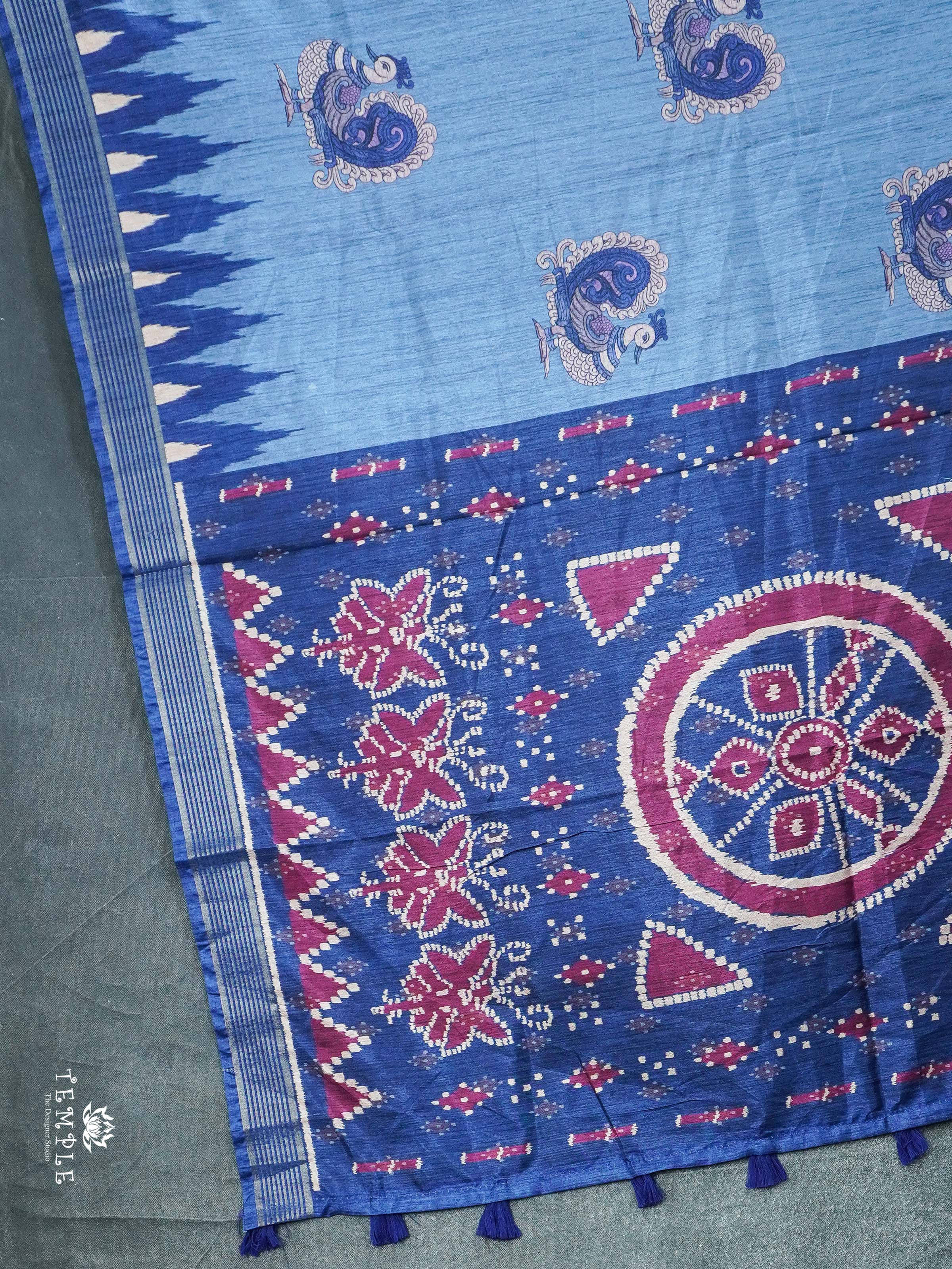 Matka Silk Saree with Peacock prints | TTDS2219