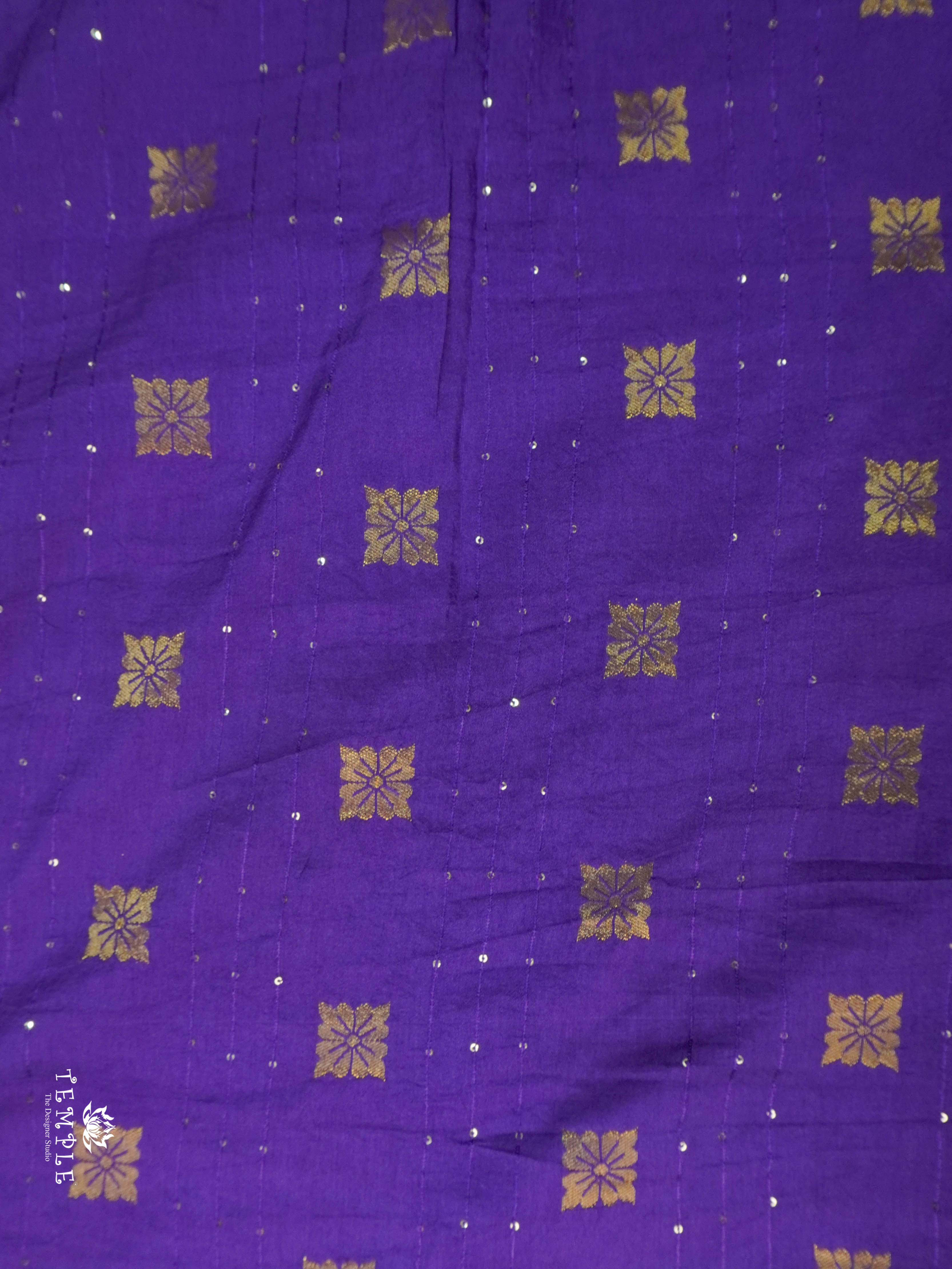 Semi Tussar Saree(Purple) | TTDS3302