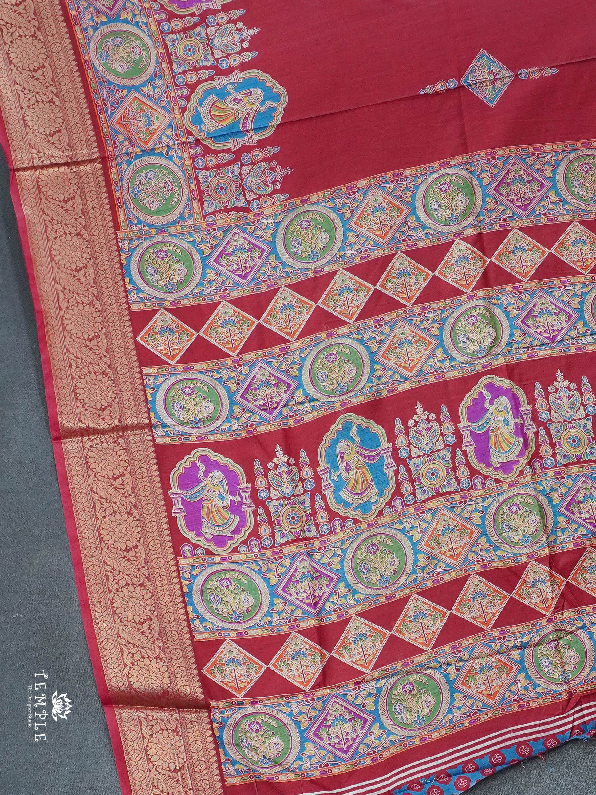 Printed Pashmina Touch Saree | TTDS2780