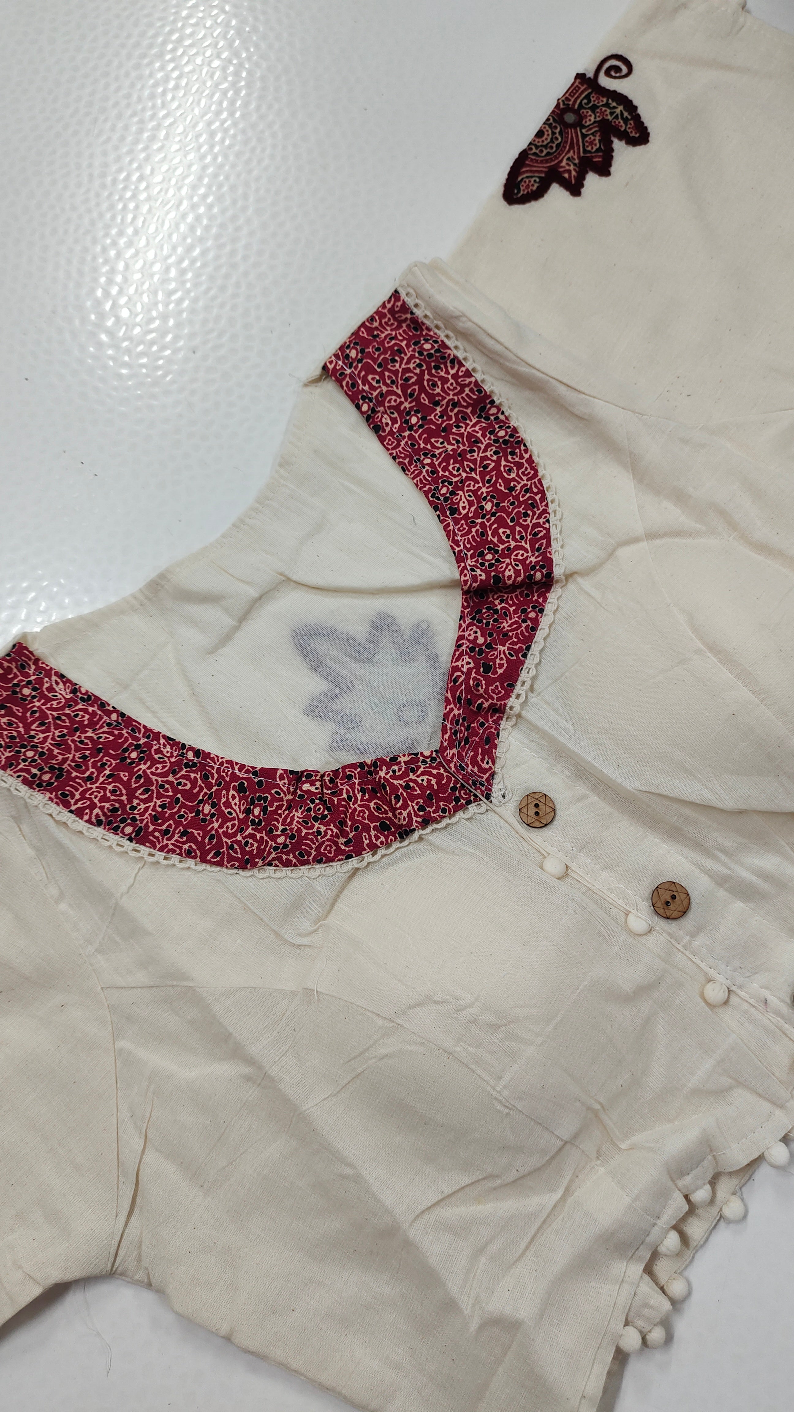 Applique Work Kadhi Readymade Blouse | TTDS2532