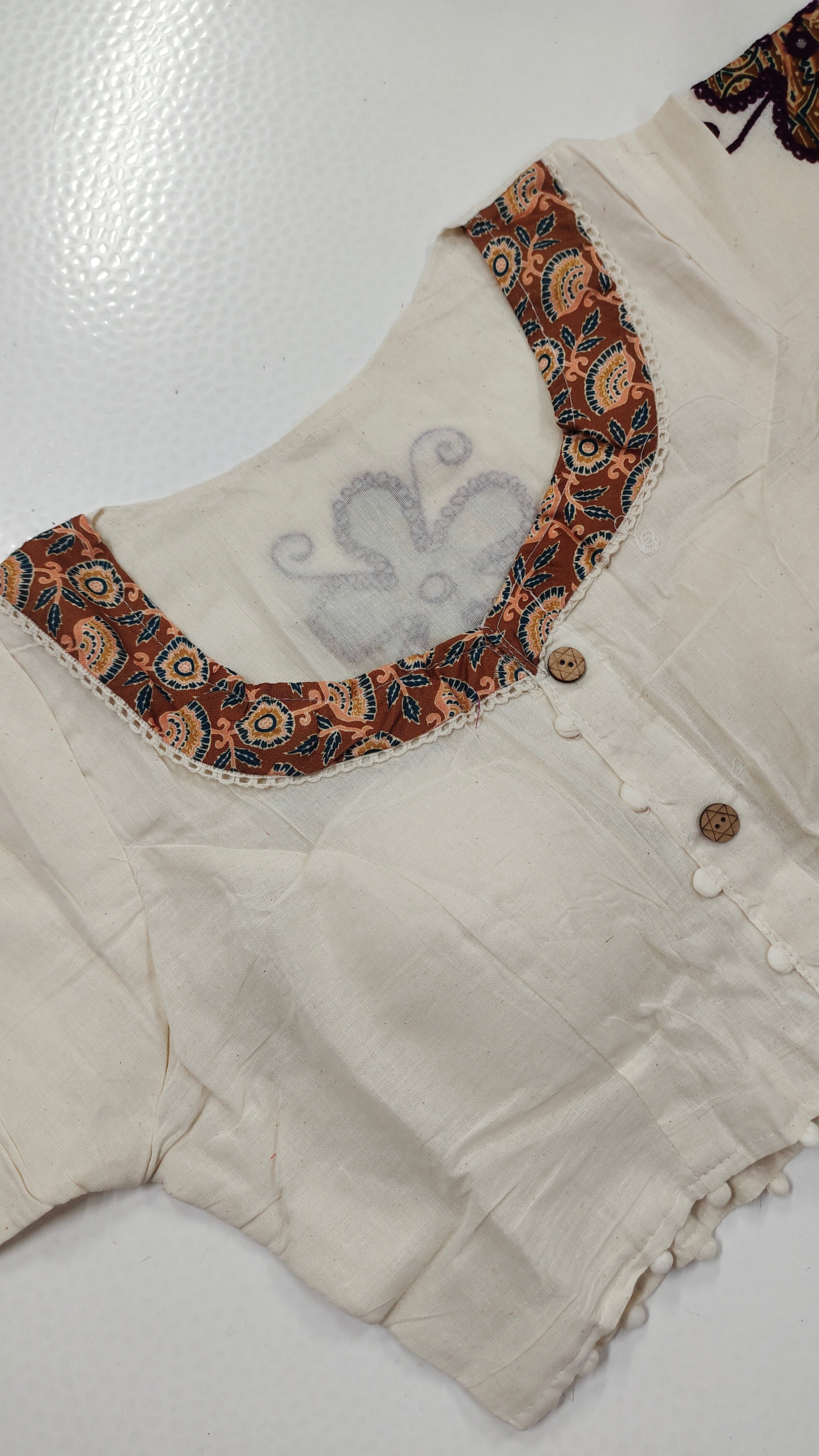 Applique Work Kadhi Readymade Blouse | TTDS2532