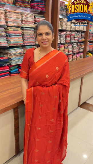Khadi Silk Sarees(Rustic Orange) | TTDS2225 | PRE BOOKING