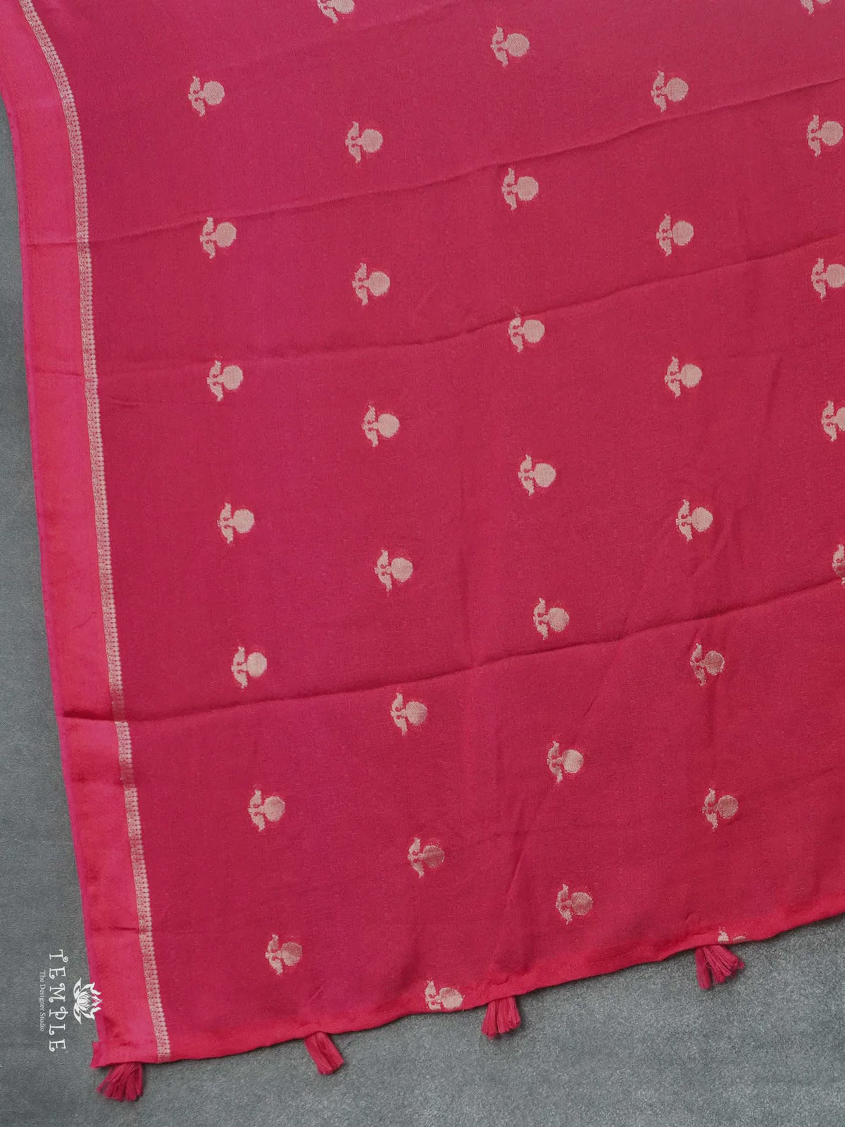 Linen Viscose Saree | TTDS2225 ( Rani Pink)